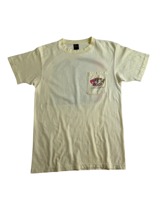Vintage 1980s Pineapple Beach Surf Shop Pocket Tshirt