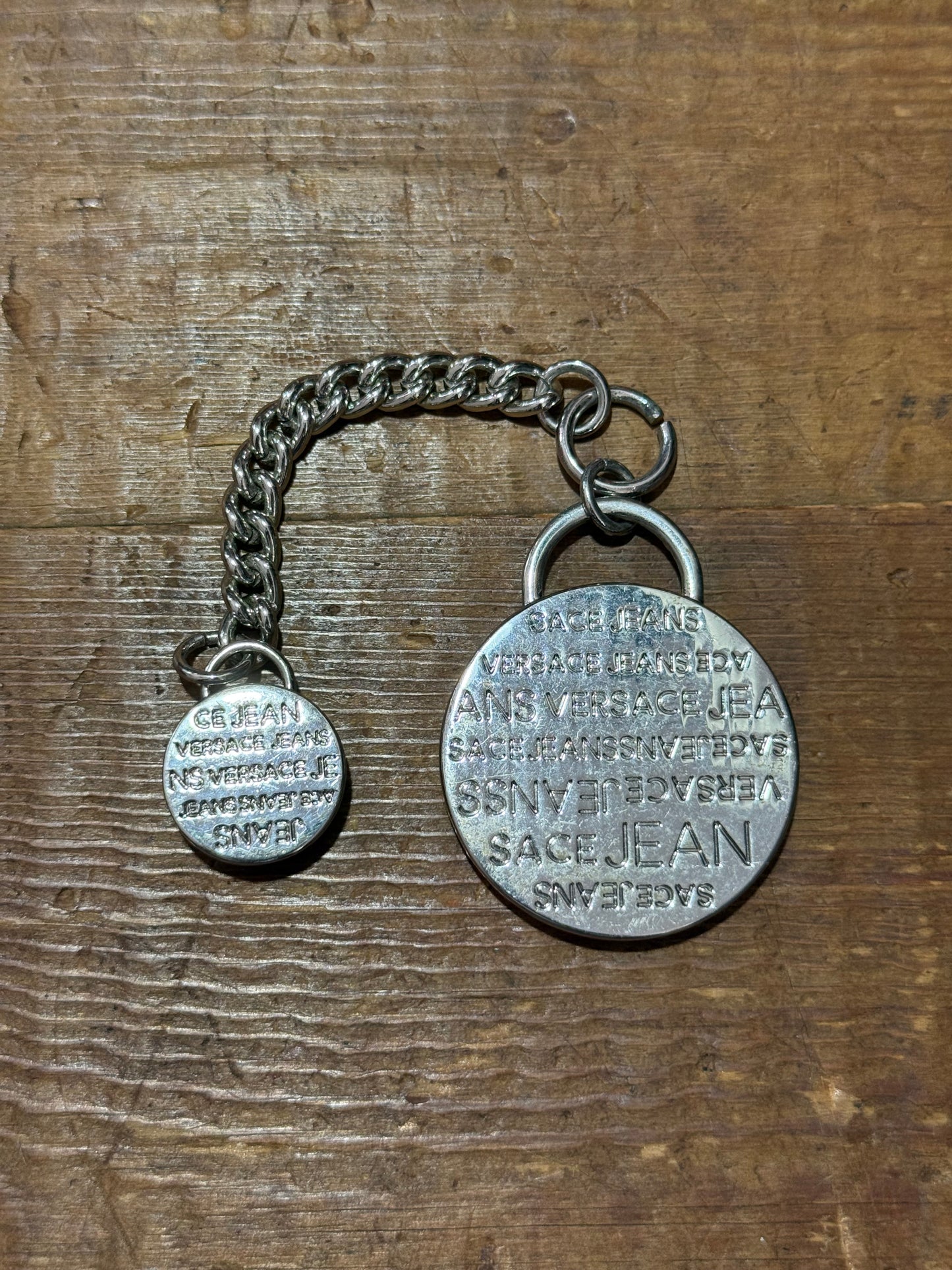 Vintage Versace Jeans VJ Logo Keychain