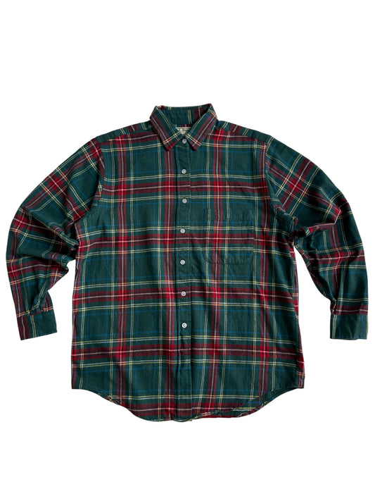 Vintage LL Bean Made in USA Plaid Flannel Shirt