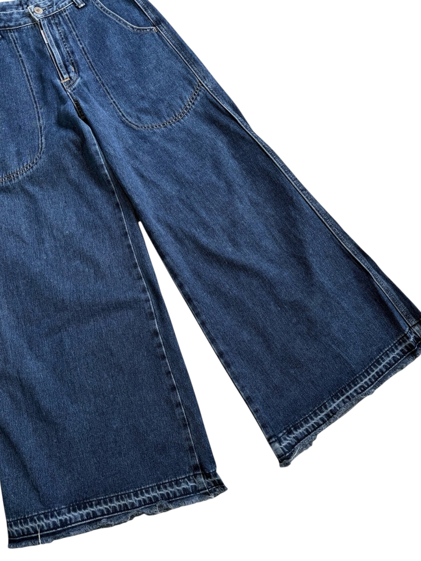 Vintage Something French Nouveaux Wide Leg Denim Jeans Made in Japan