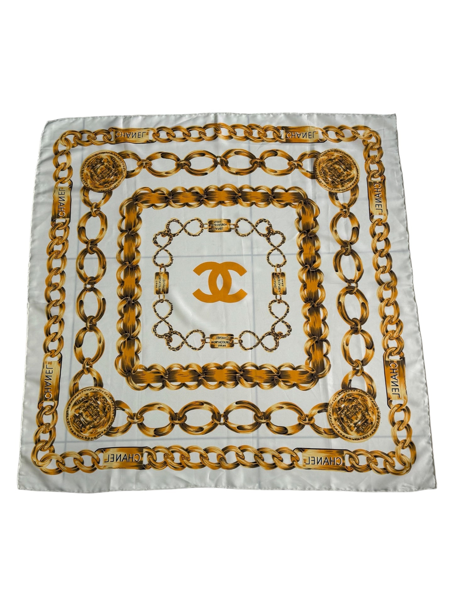 Vintage Chanel Chain Motif Scarf
