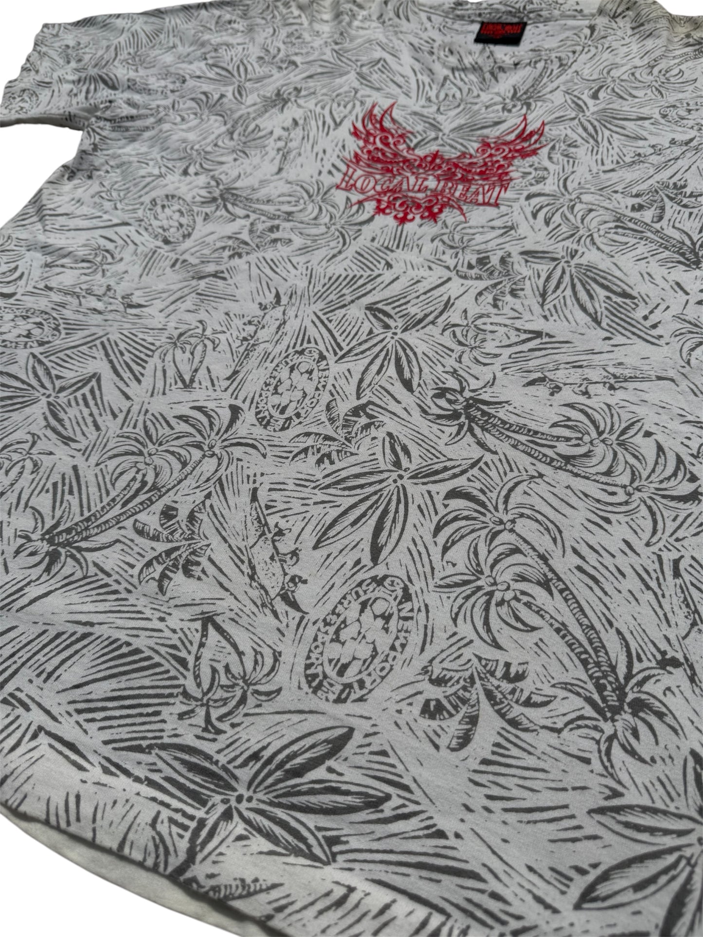 Vintage 1990s Local Beat Tribal Graphic All Over Print Tshirt