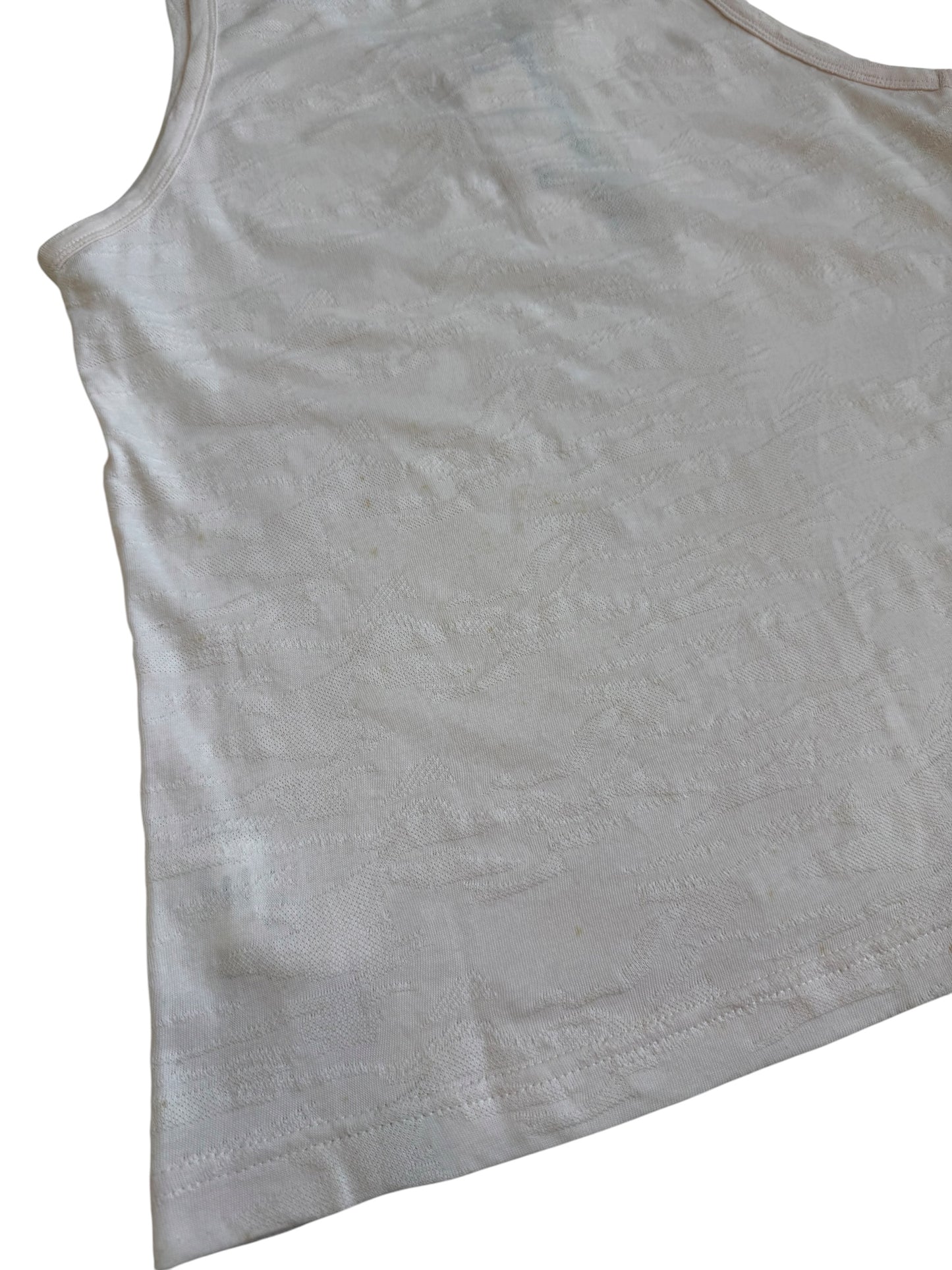 In The Attic Slub Knit Henley Tank Top Zipper Distressed Grunge Y2K