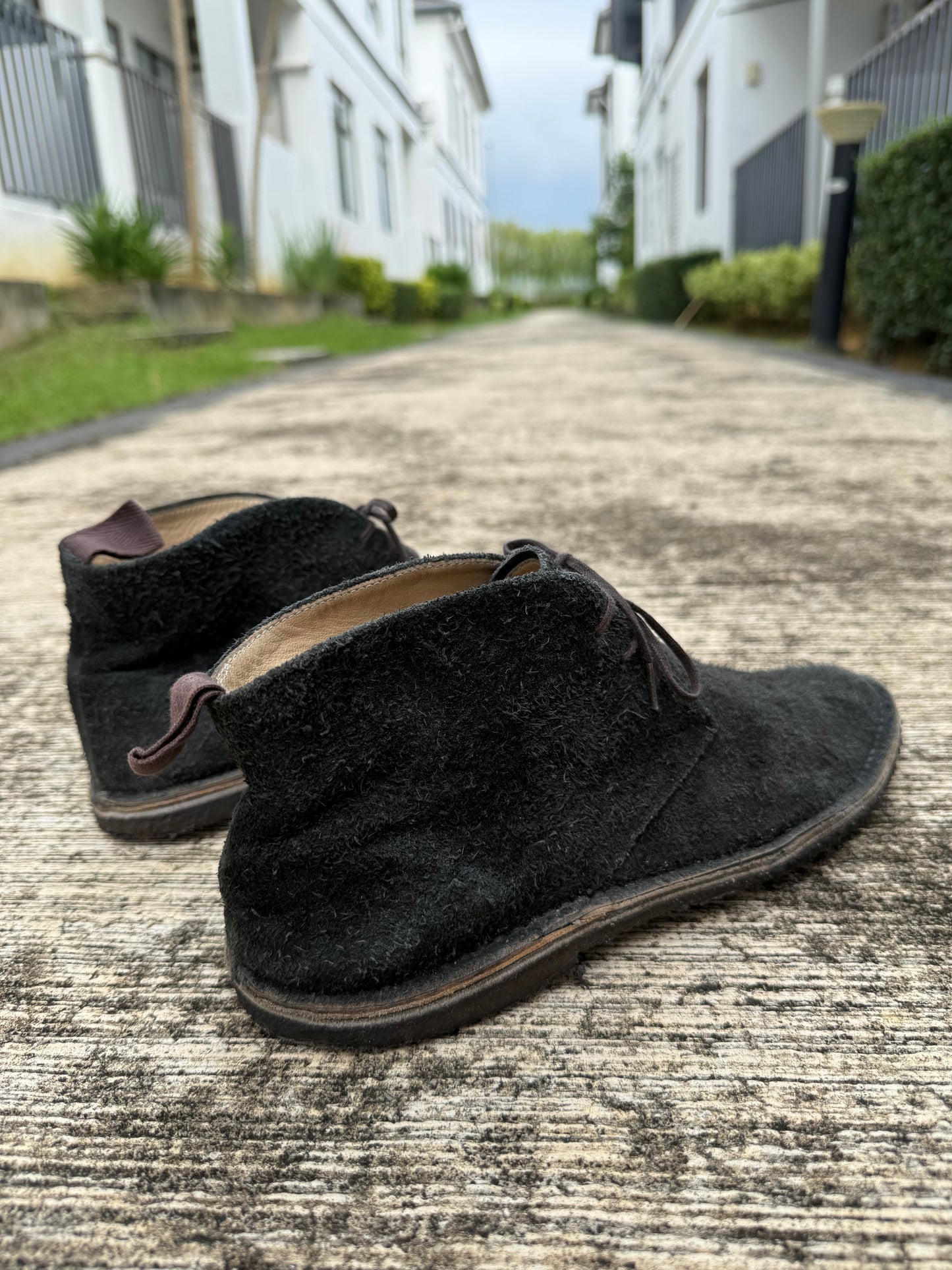 Number Nine by Takahiro Miyashita Suede Desert Chukka Boots