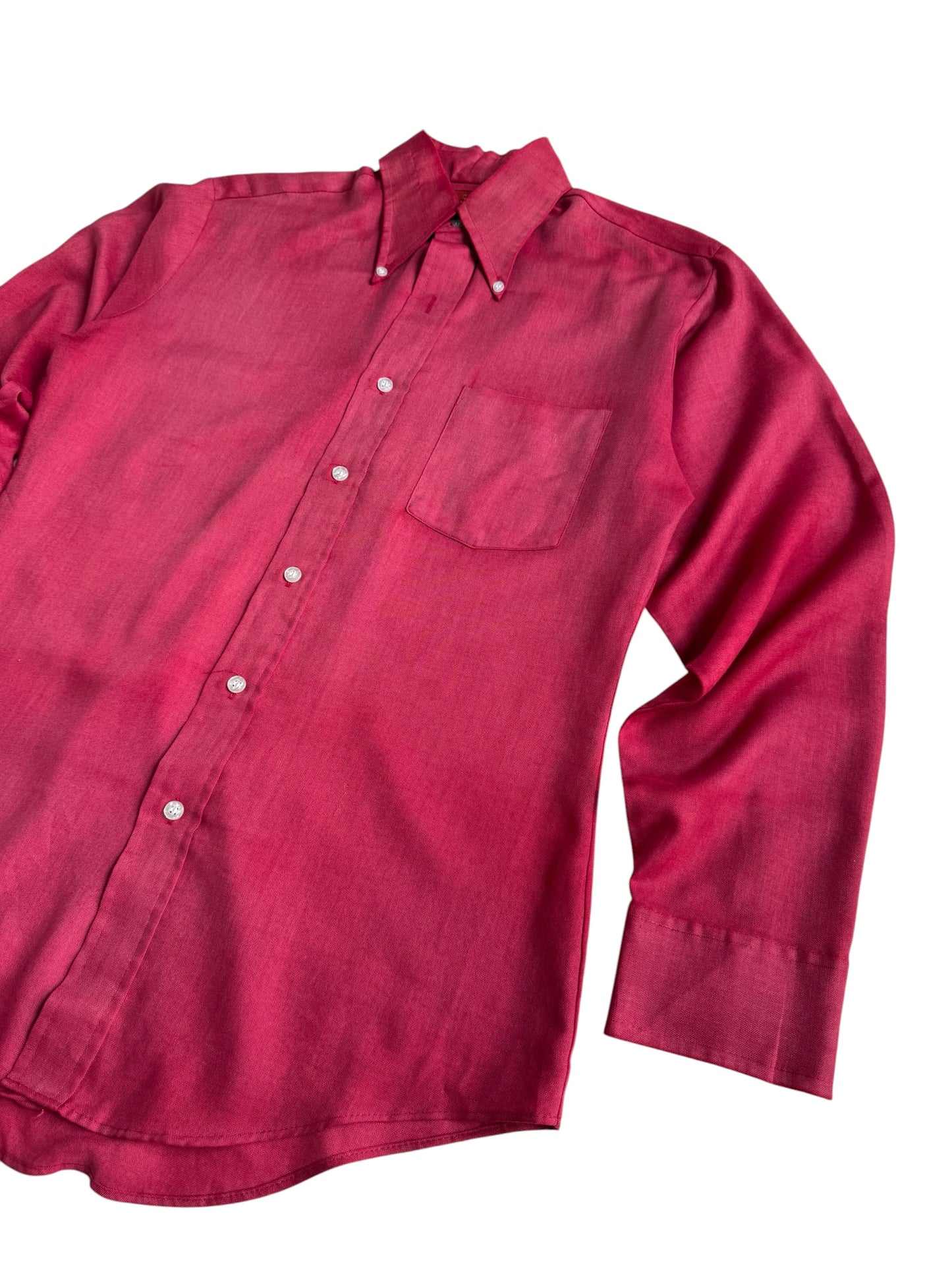 Vintage 1960s-70s Sears Kings Road Perma-Prest Button Down Shirt