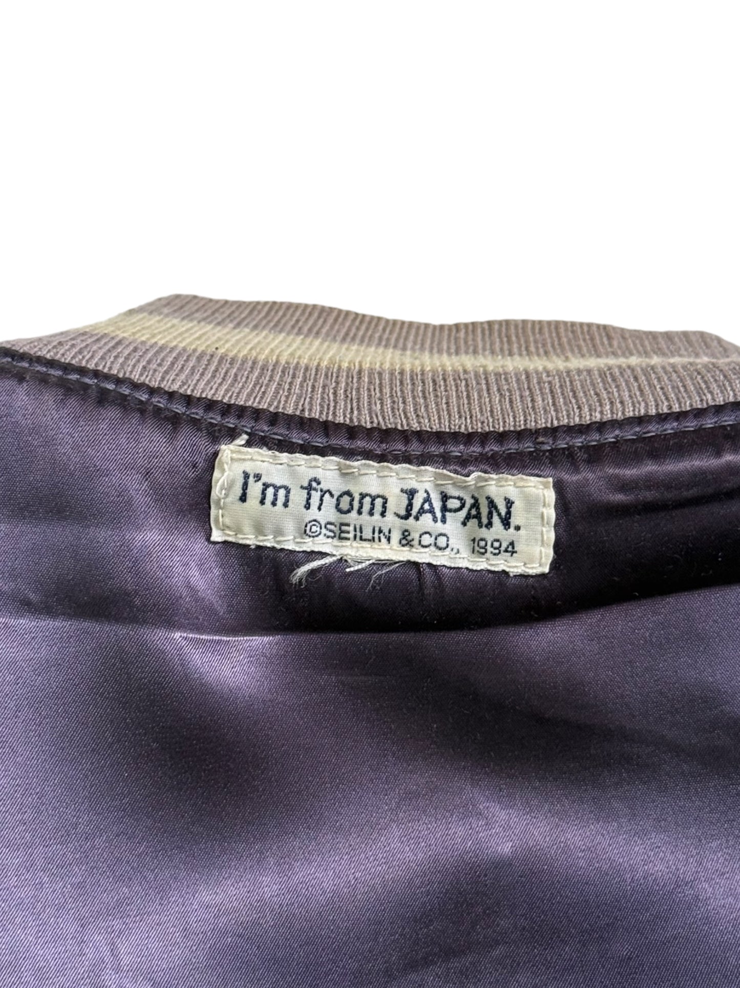 Vintage Seilin & Co Japan Reversible Rayon Sukajan Souvenir Jacket Embroidery