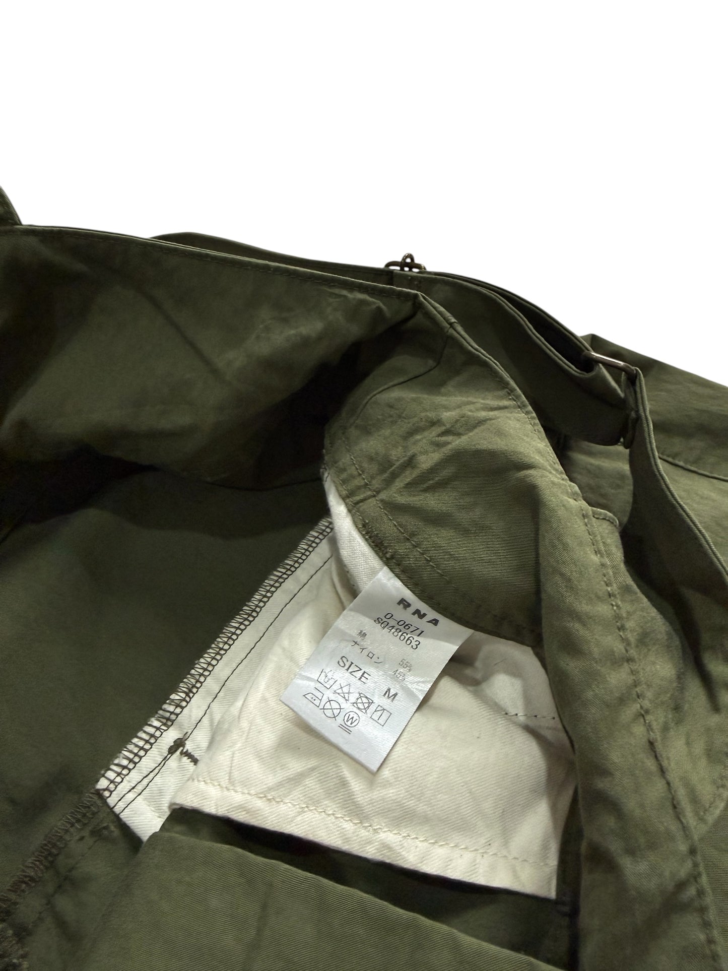 RNA The Alternative Syndrome Adjustable Military Bib Overalls Olive Green Wide Leg