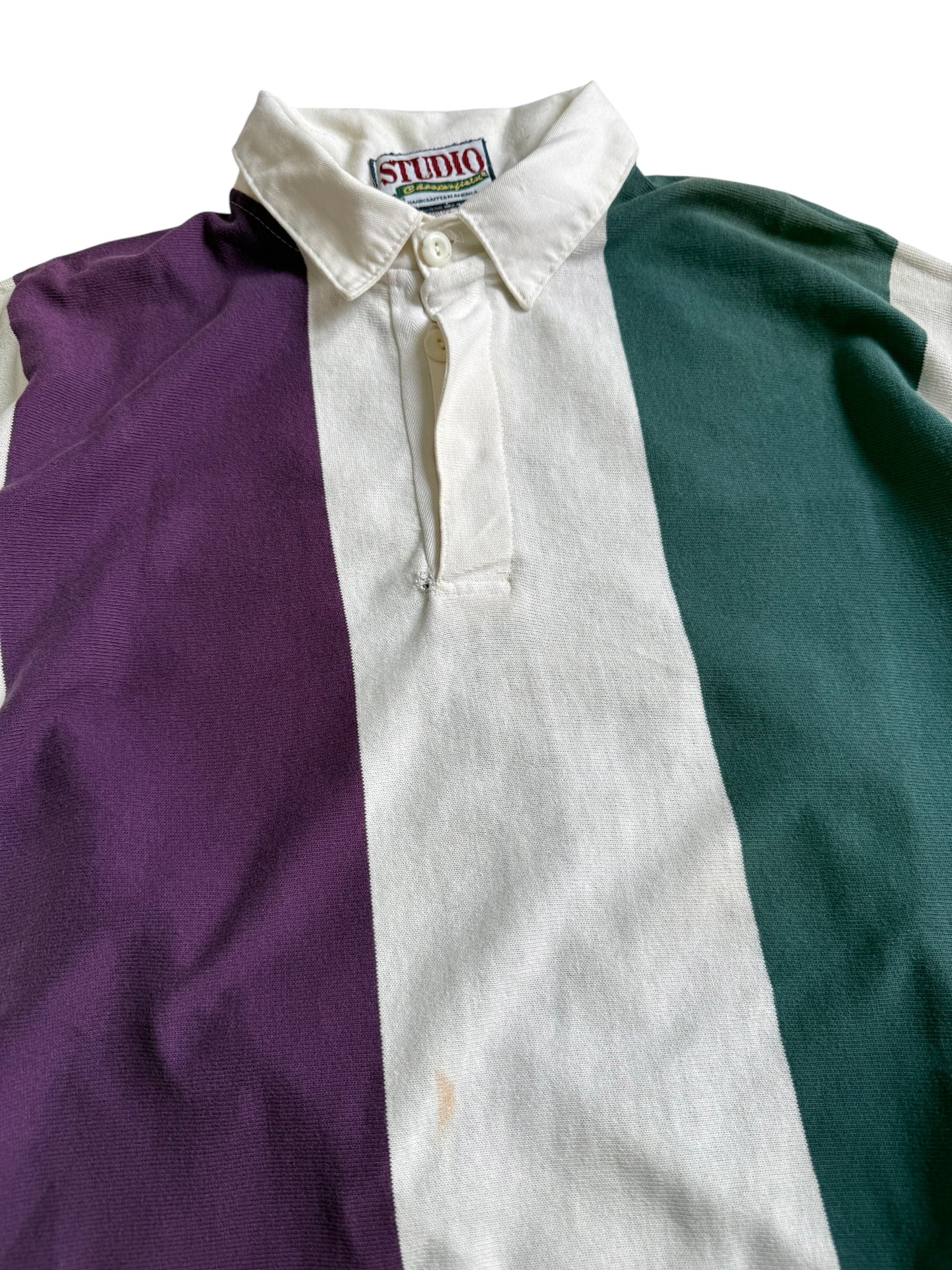 Vintage 1980s-90s Studio Chesterfield Made in USA Rugby Shirt