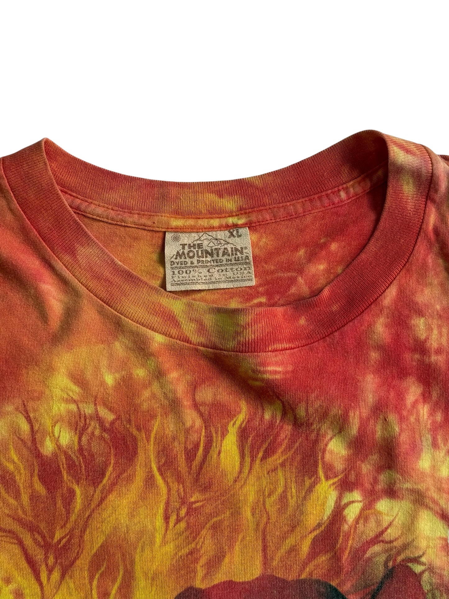 Vintage The Mountain Wizard Fire Graphic Tshirt Tie Dye