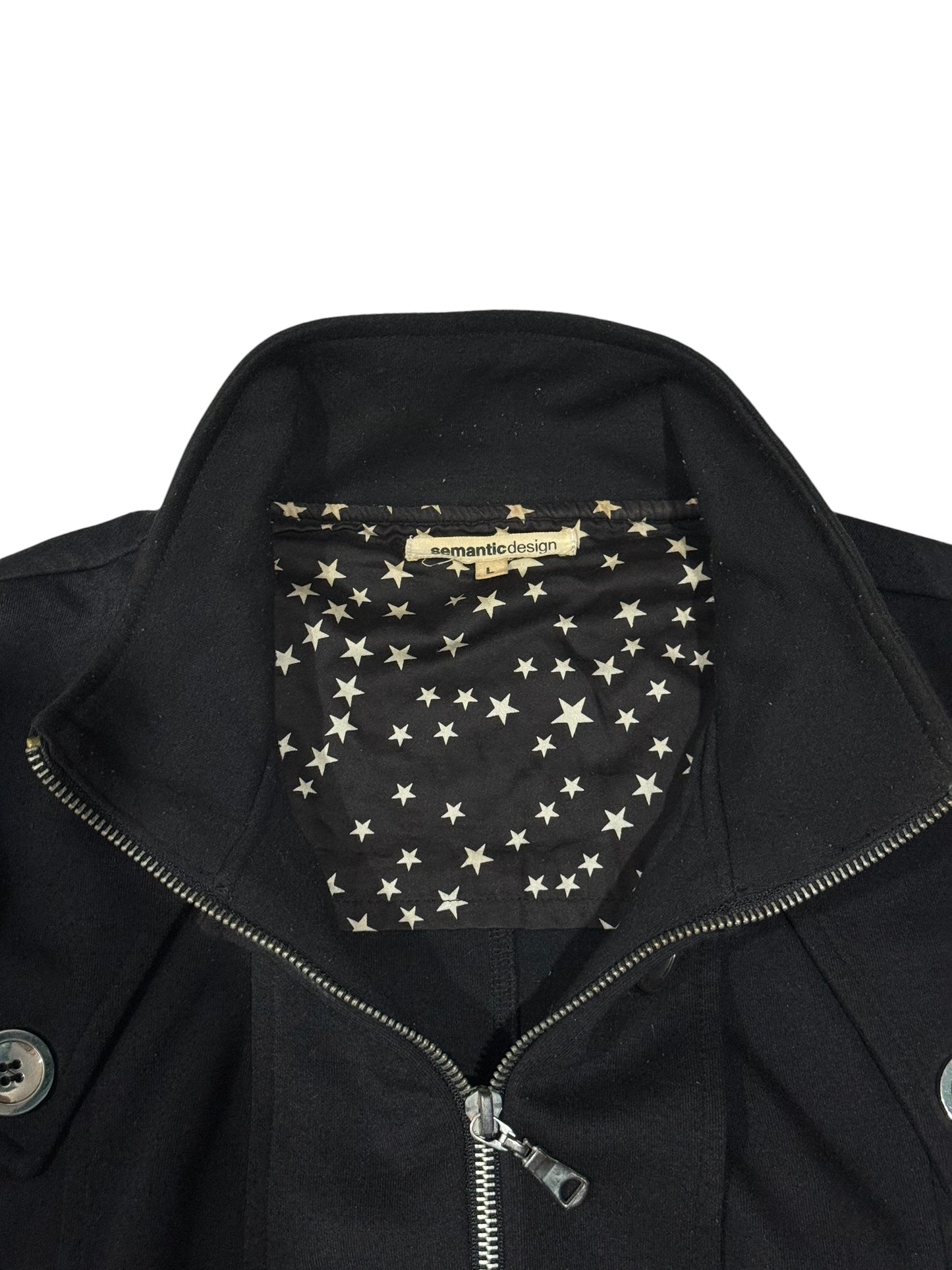 Vintage Semantic Design Napoleon Jacket Military Star Print