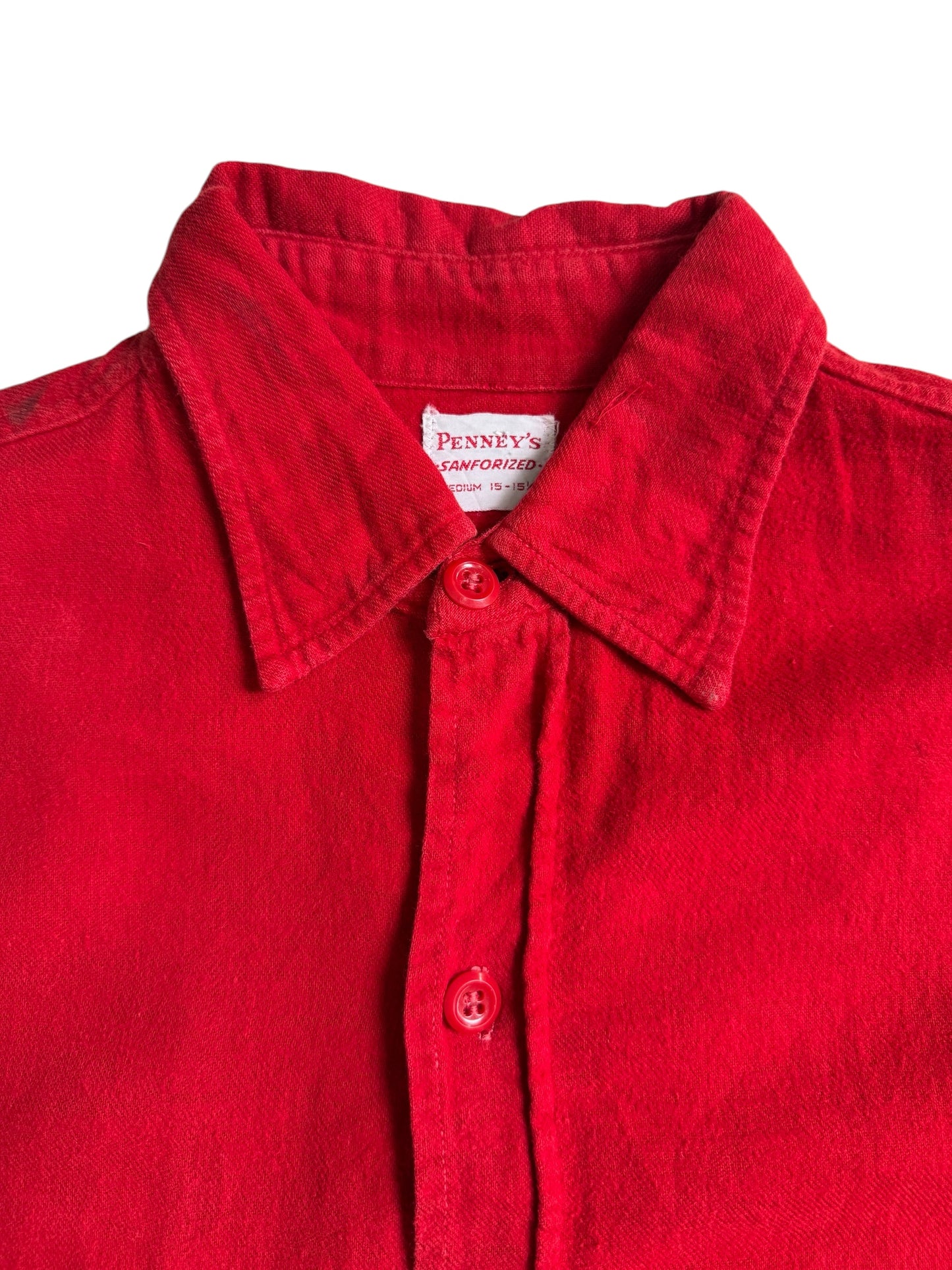 Vintage 1950s Penney’s Sanforized Red Work Shirt
