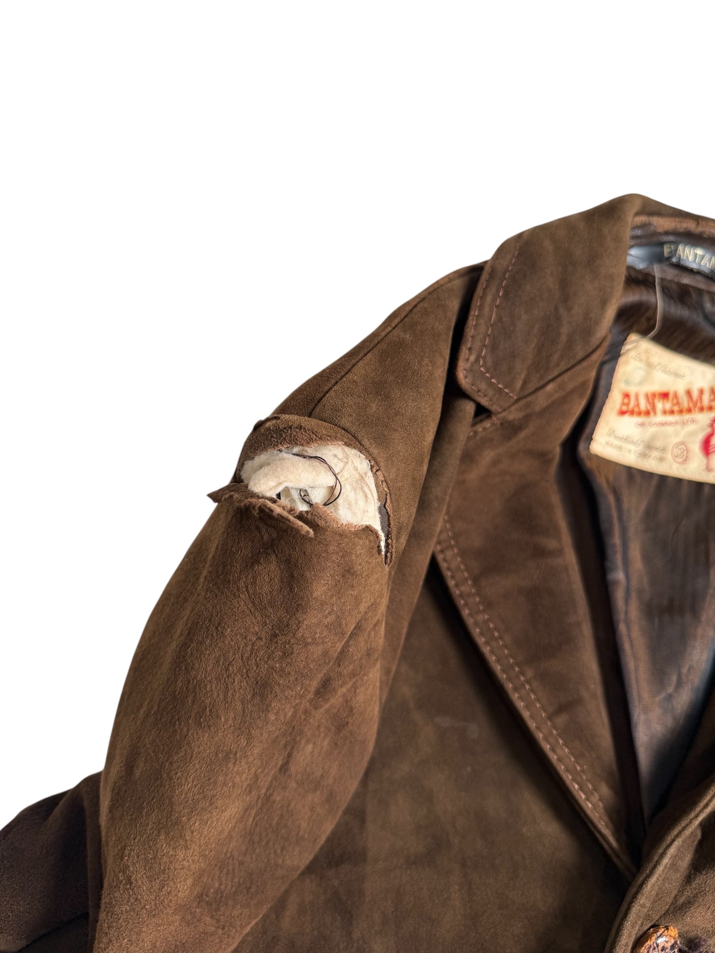 Vintage 1960s Bantamac Leather Sport Coat Blazer Made in Canada