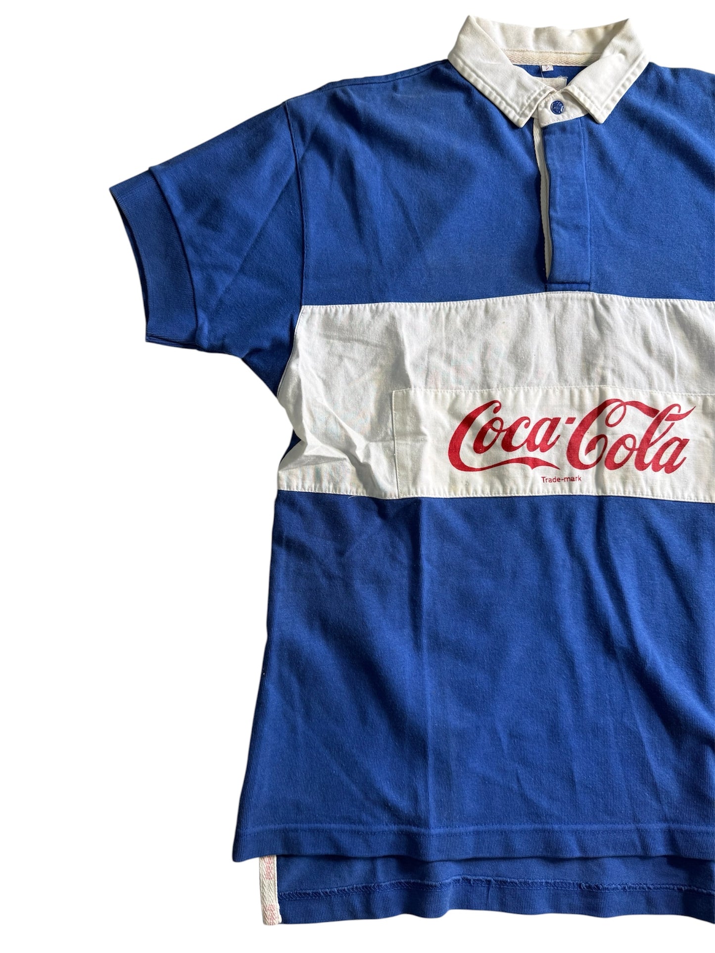 Vintage Coca-Cola Rugby Shirt Licensed Promo Coke Polo Shirt