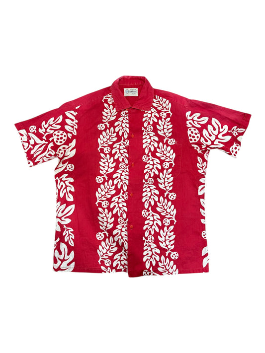 Vintage 1950s Penneys Towncraft Hawaiian Red Shirt