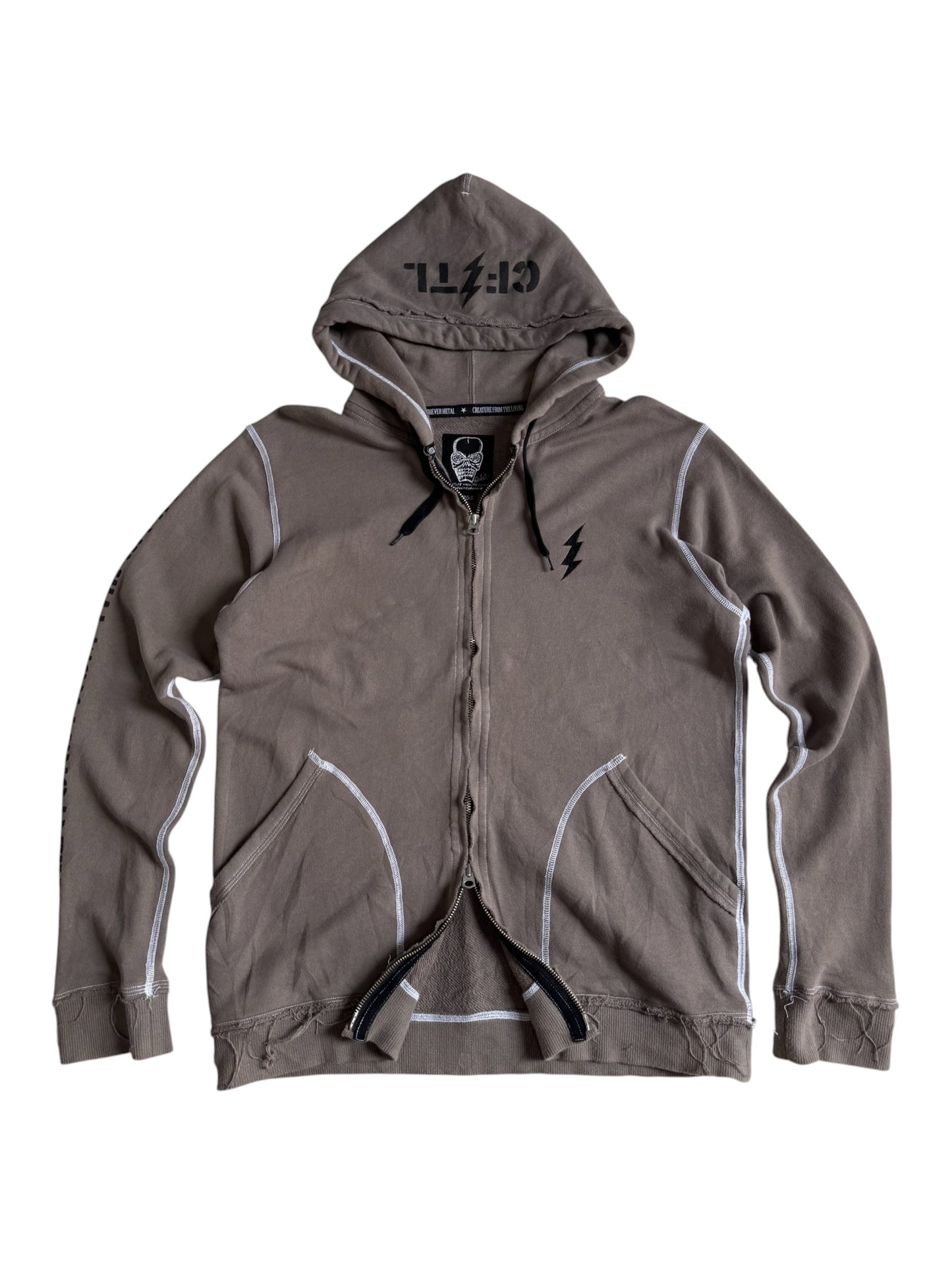 Creature From The Living Lightning Hoodie Distressed Sweatshirt Made in Japan