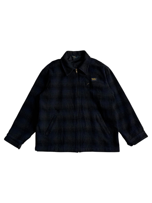 Vintage OshKosh B’gosh Wool Shadow Plaid Zip Jacket