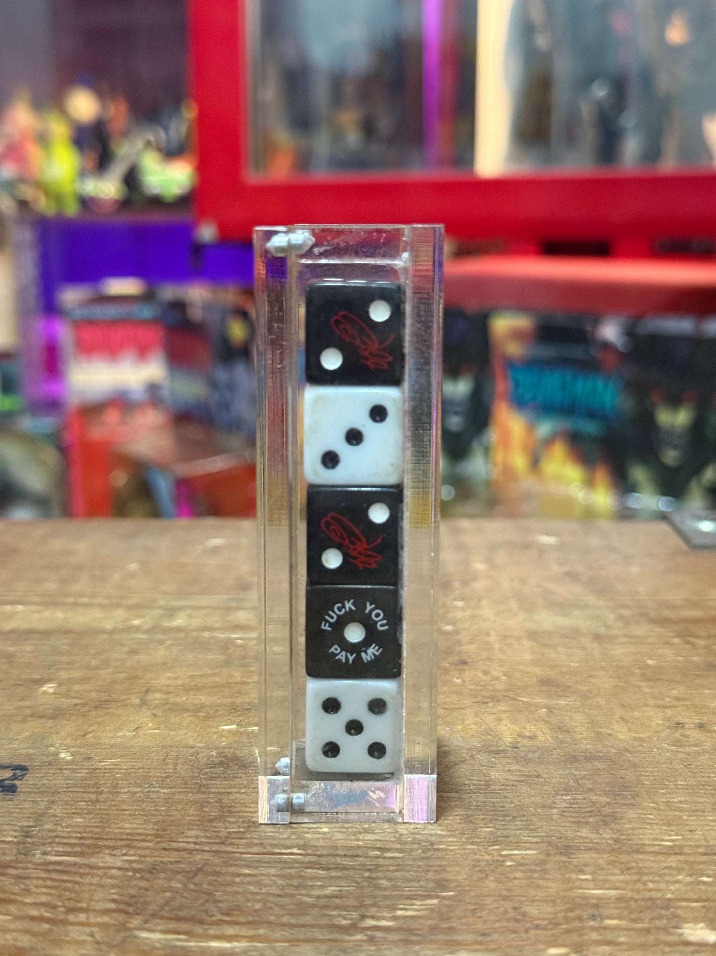 Clot Supreme Dice Desk Toy “Fuck You Pay Me” Acrylic Case