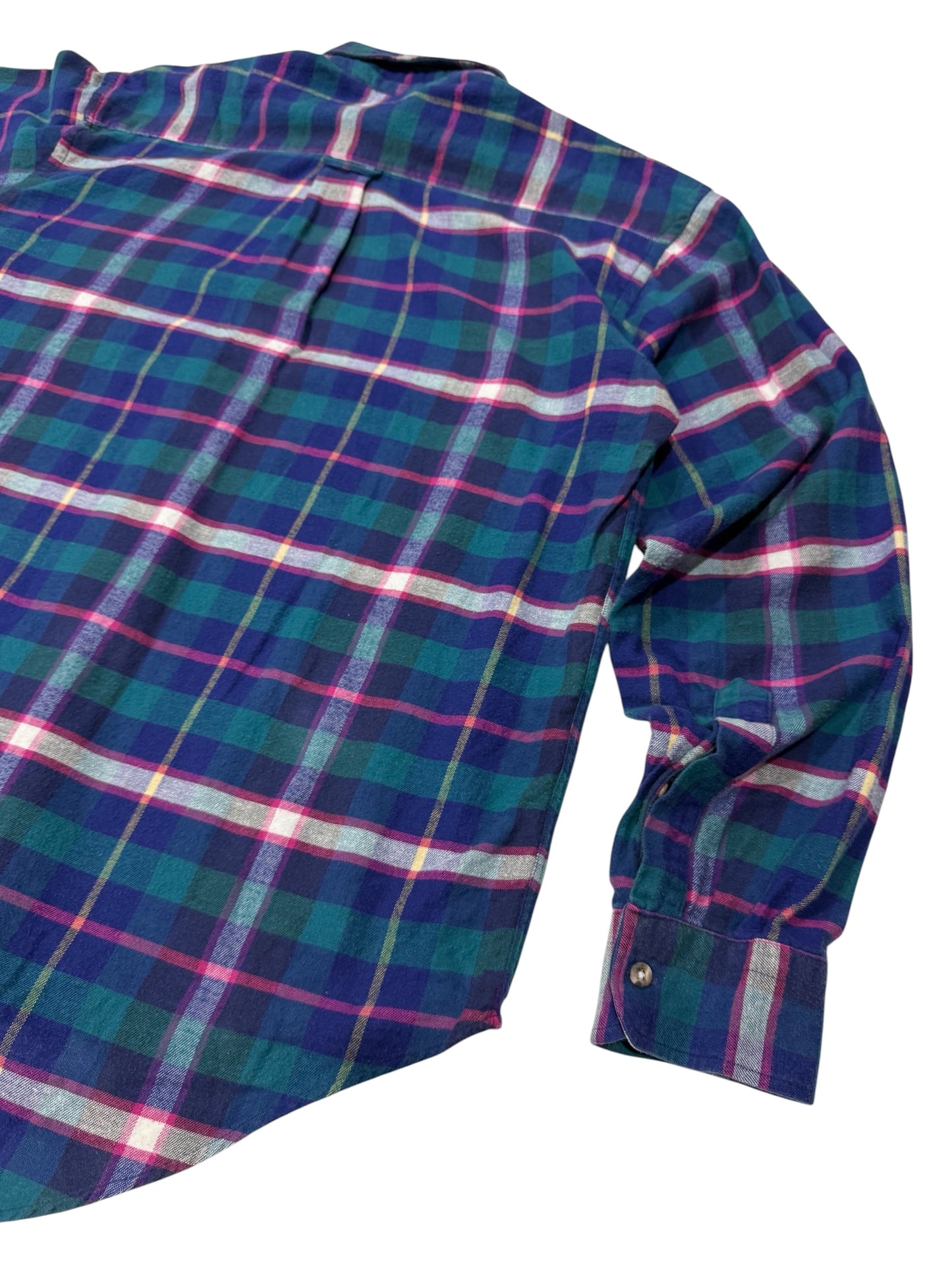 Vintage 1990s Kearney House Plaid Flannel Shirt Made in USA