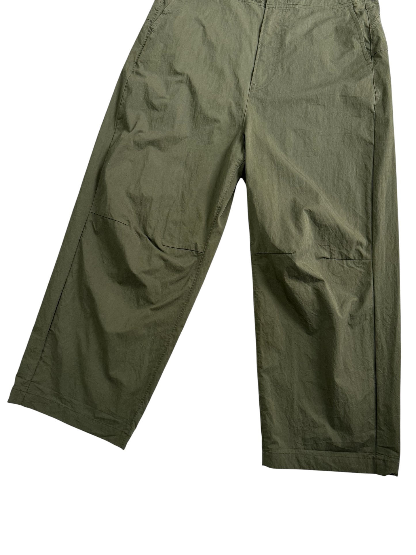 RNA The Alternative Syndrome Adjustable Military Bib Overalls Olive Green Wide Leg