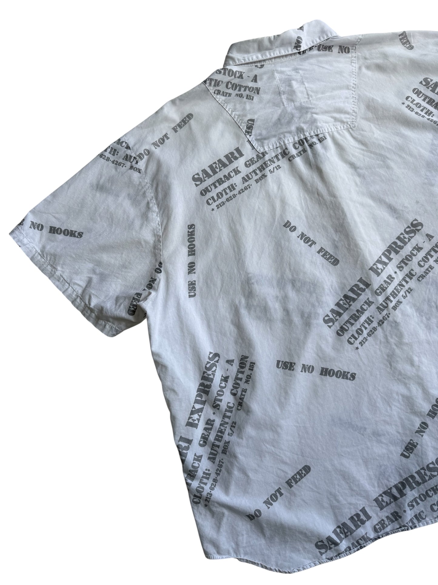 Vintage Safari Express All Over Print Oversized Shirt Made In Usa