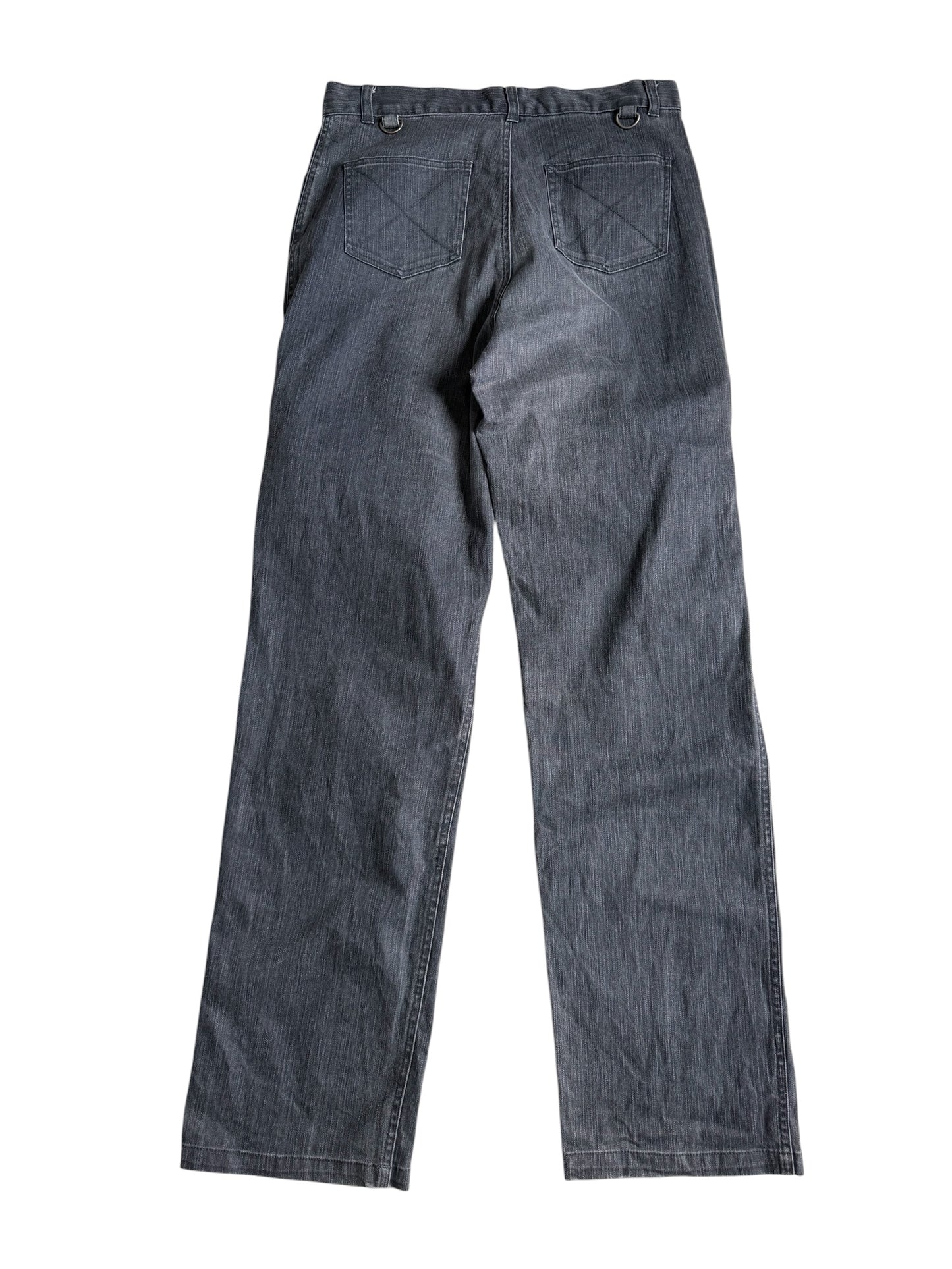 Slash Number Strap Denim Pants Japanese Streetwear Bondage Jeans