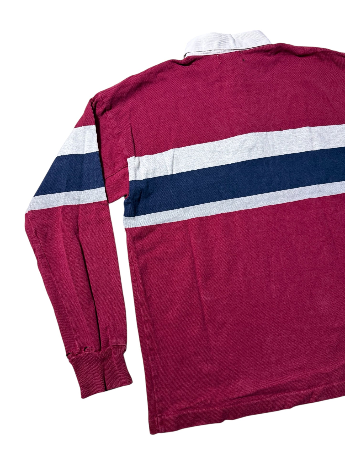 Vintage LL Bean USA Rugby Shirt Long Sleeve Stripe Made in USA