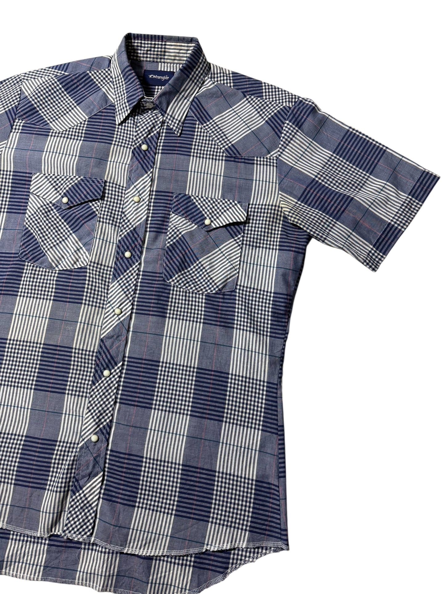 Vintage 1970s-80s Wrangler Plaid Western Shirt