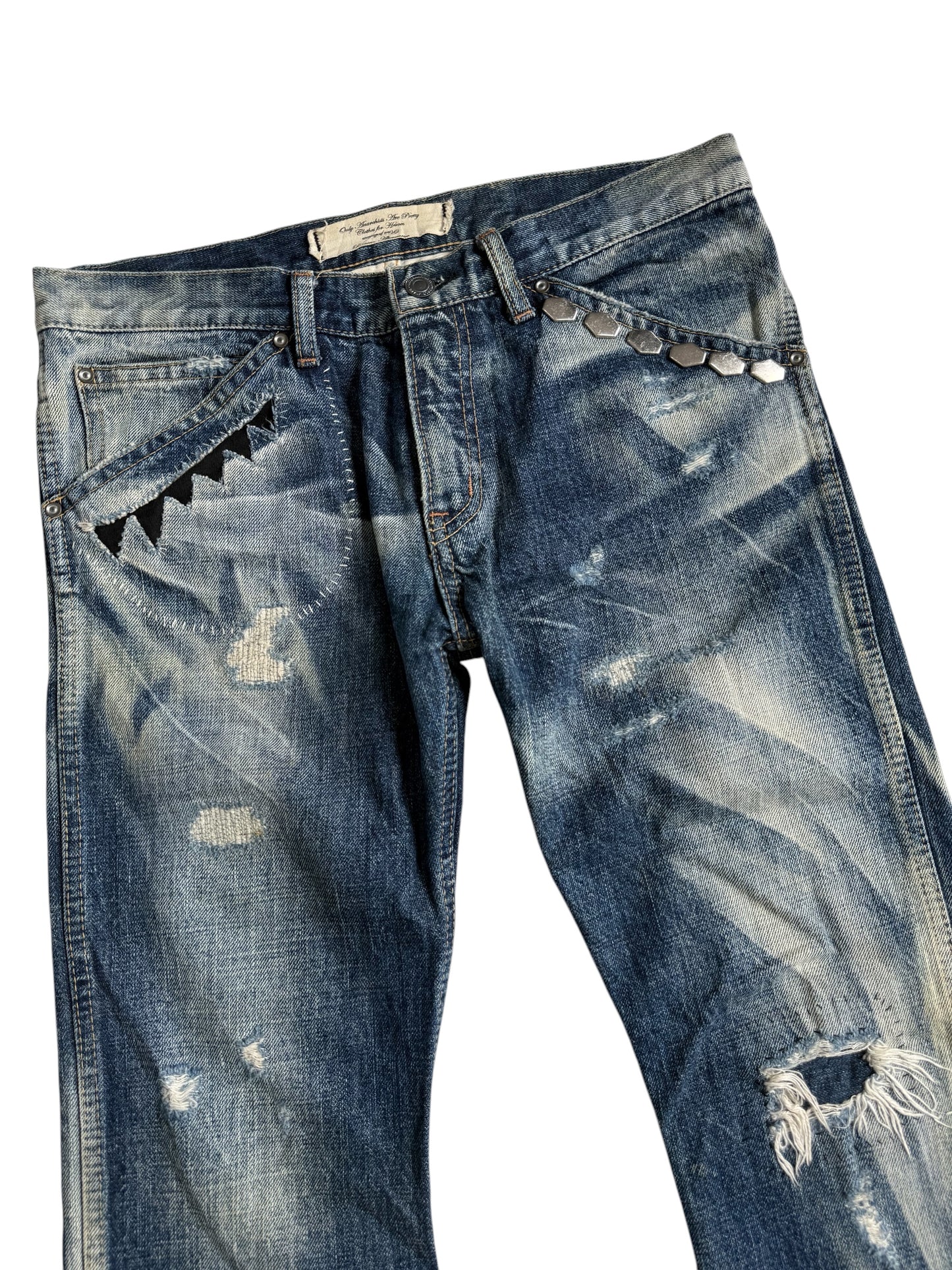 Vintage RNA Inc. Alternative Distressed Reworked Denim Jeans