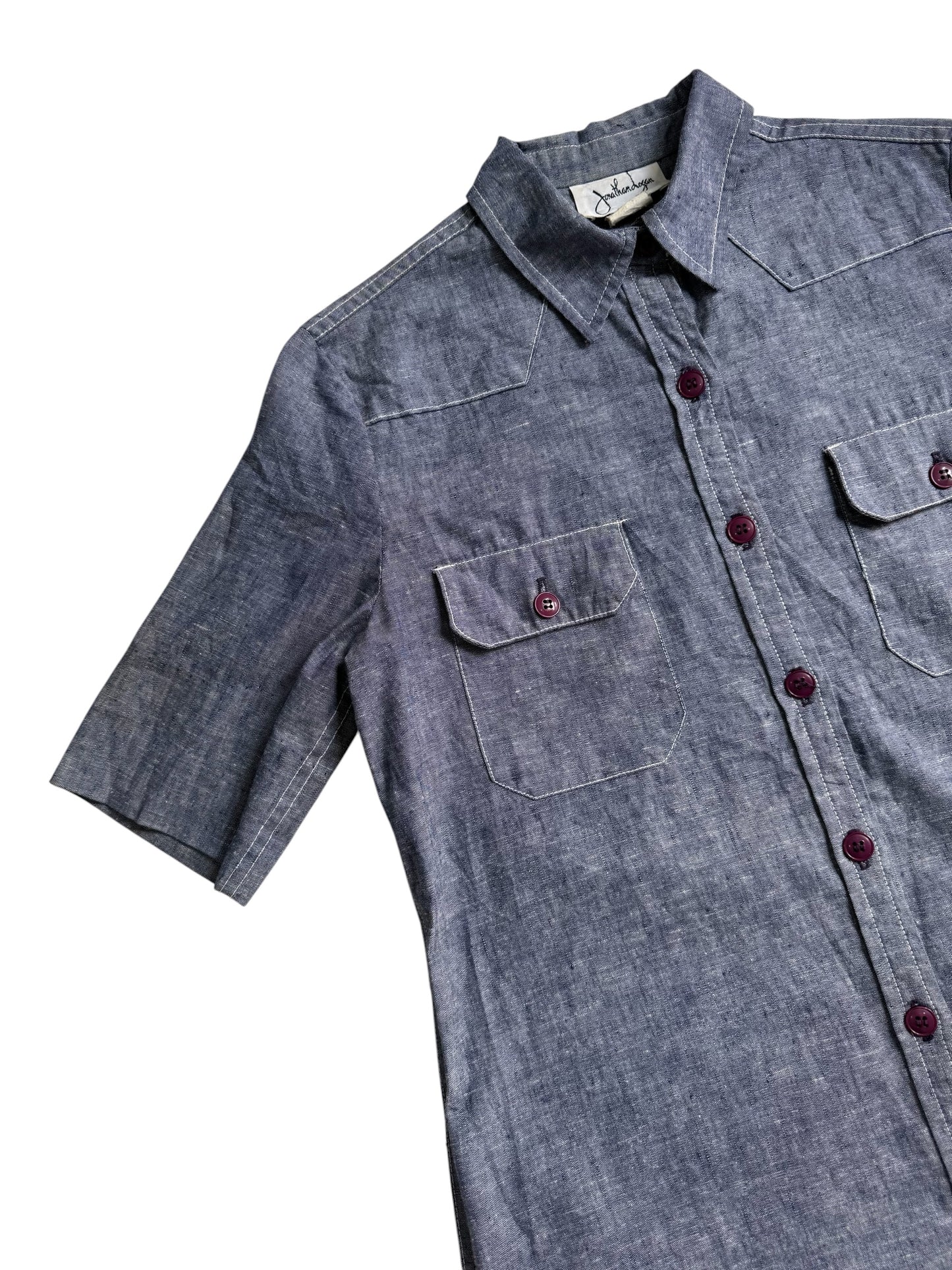 Vintage 1970s-80s Jonathan Logan Chambray Dress