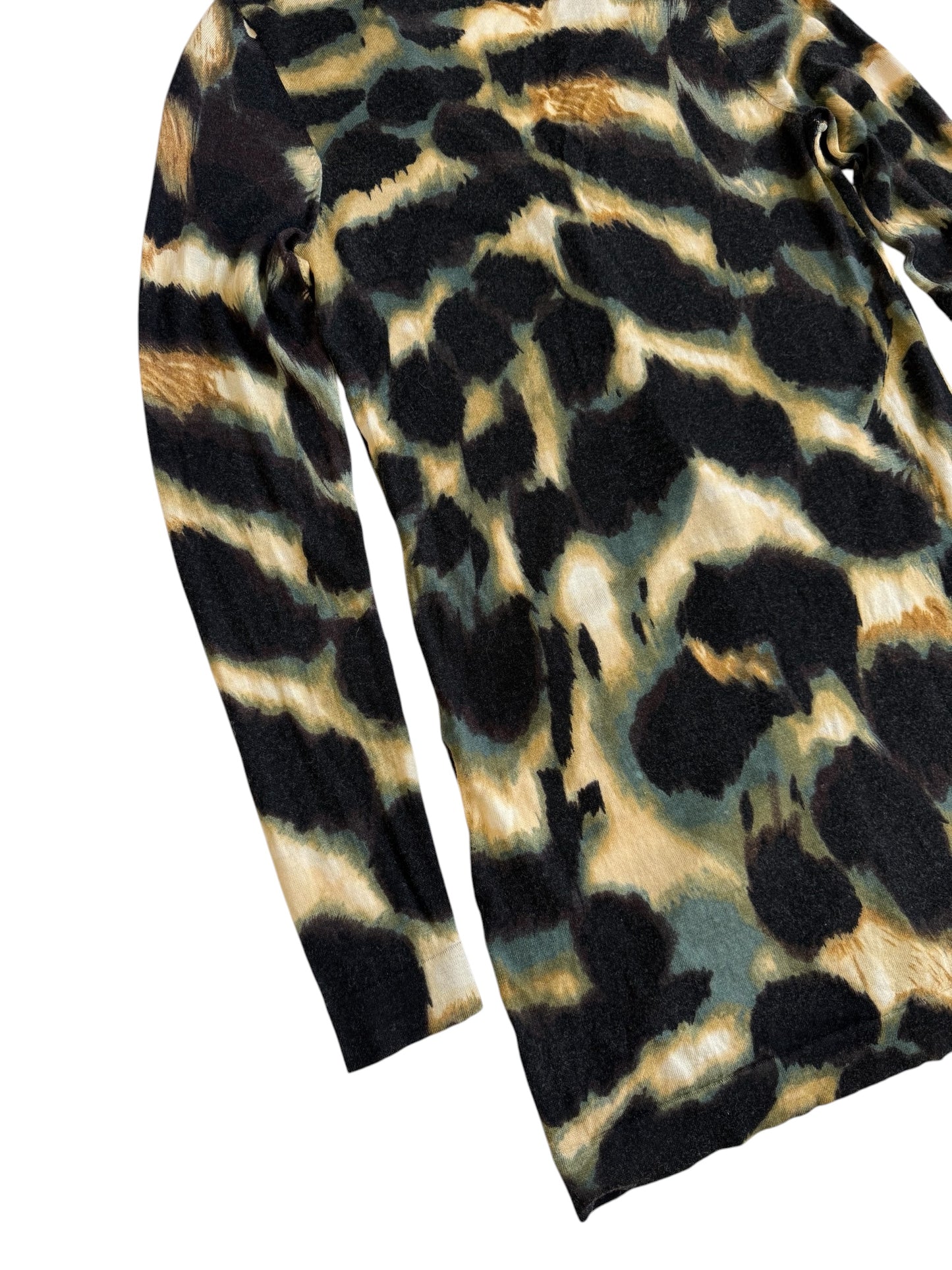 Diane von Furstenberg DVF Wool Abstract Cloud Knit Cardigan Sweater
