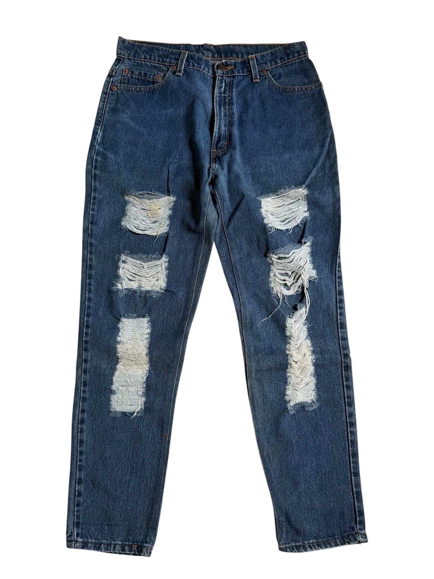 Vintage Levis 512 Made in USA Distressed Tapered Leg Jeans