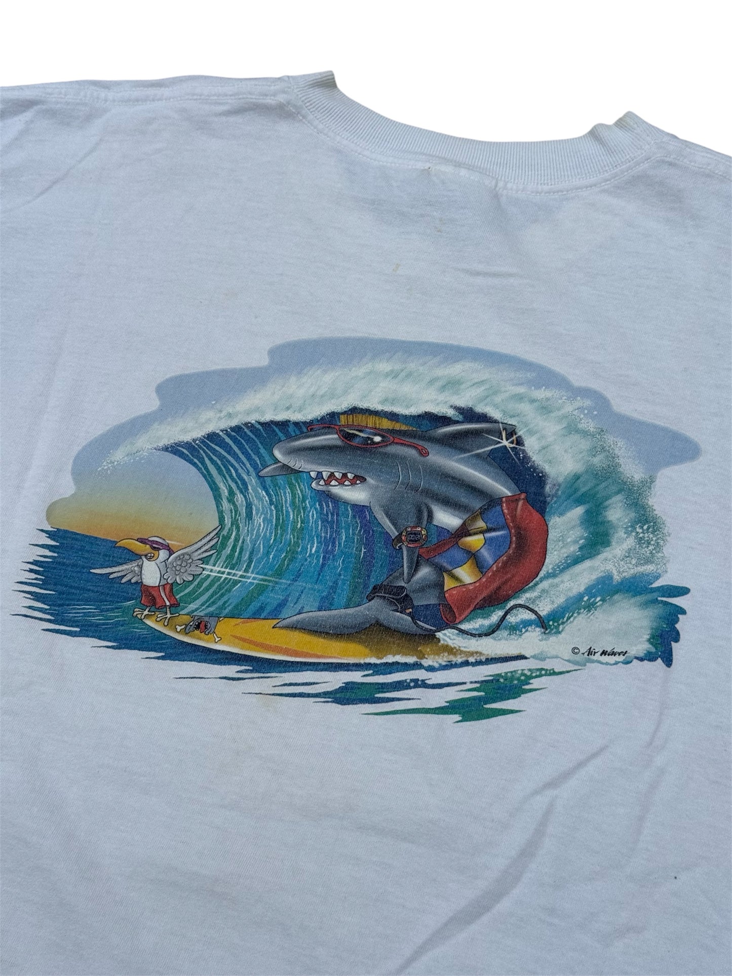 Vintage 90s Surf Shark Graphic Tshirt