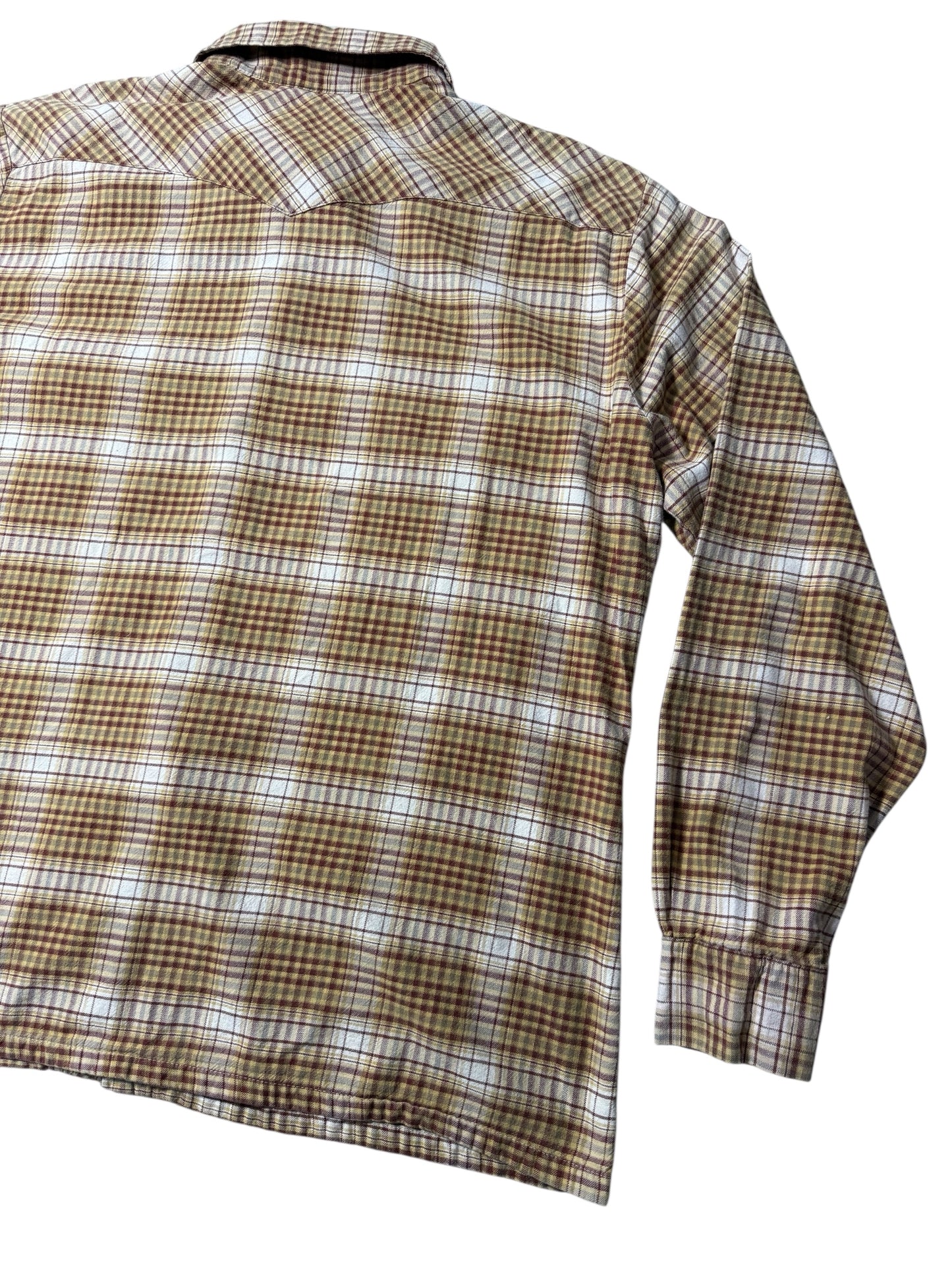 Vintage 1990s Raw Hide Western Plaid Snap Button Shirt