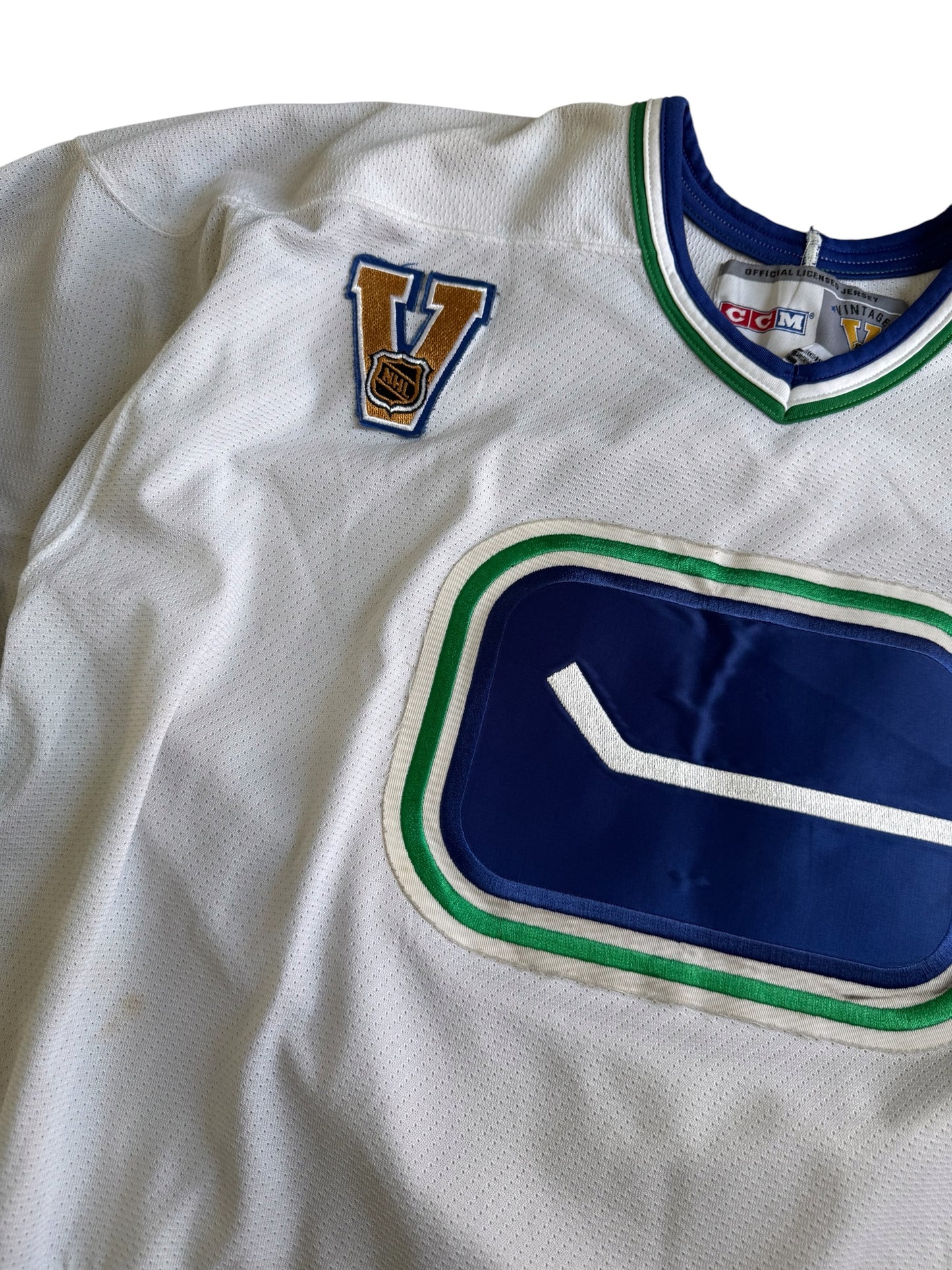 Vintage CCM Vancouver Canucks Hockey Jersey Made In Canada