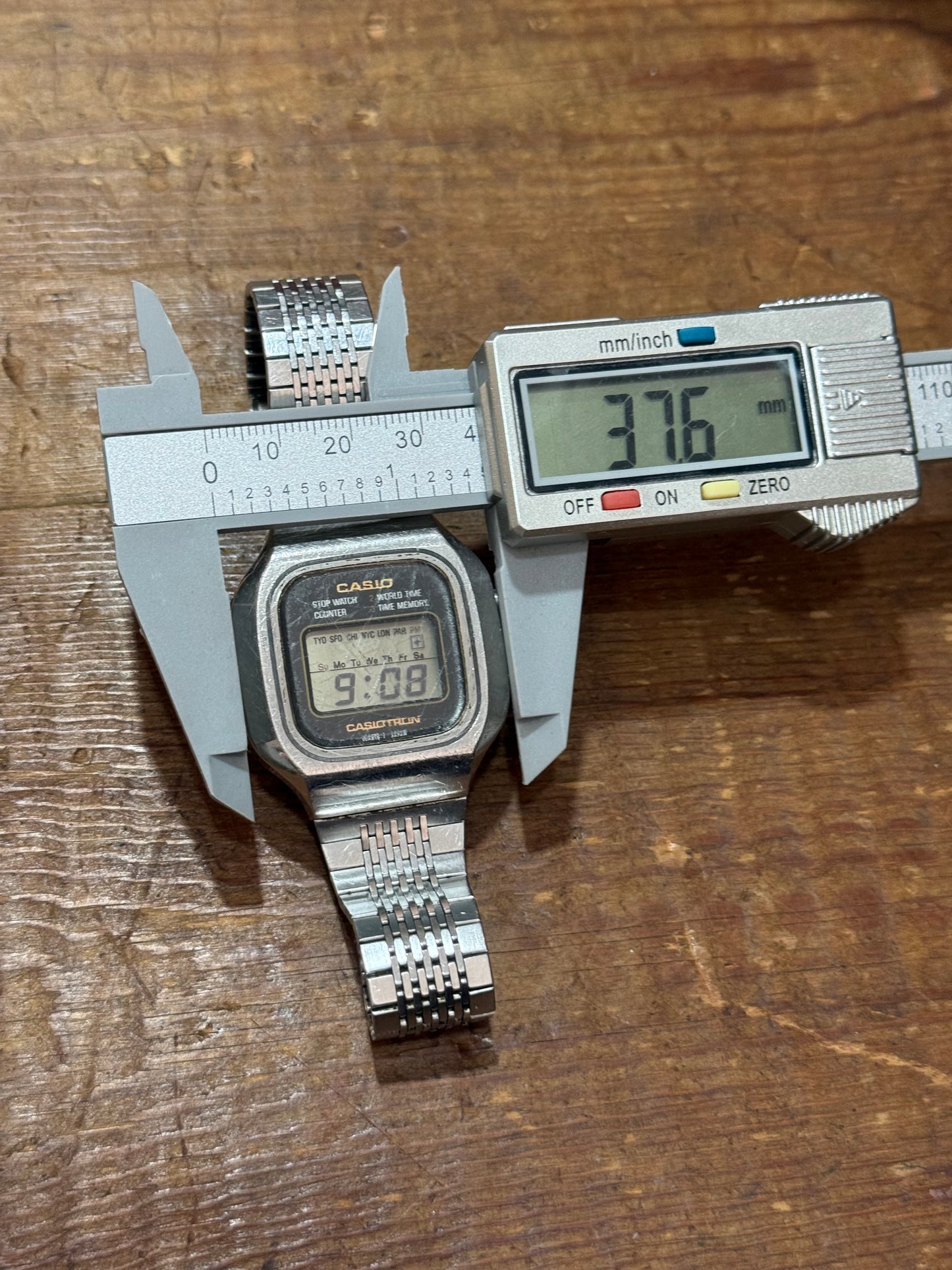 Vintage Casio Casiotron S-14 Japan Watch Junk Not Working For Parts