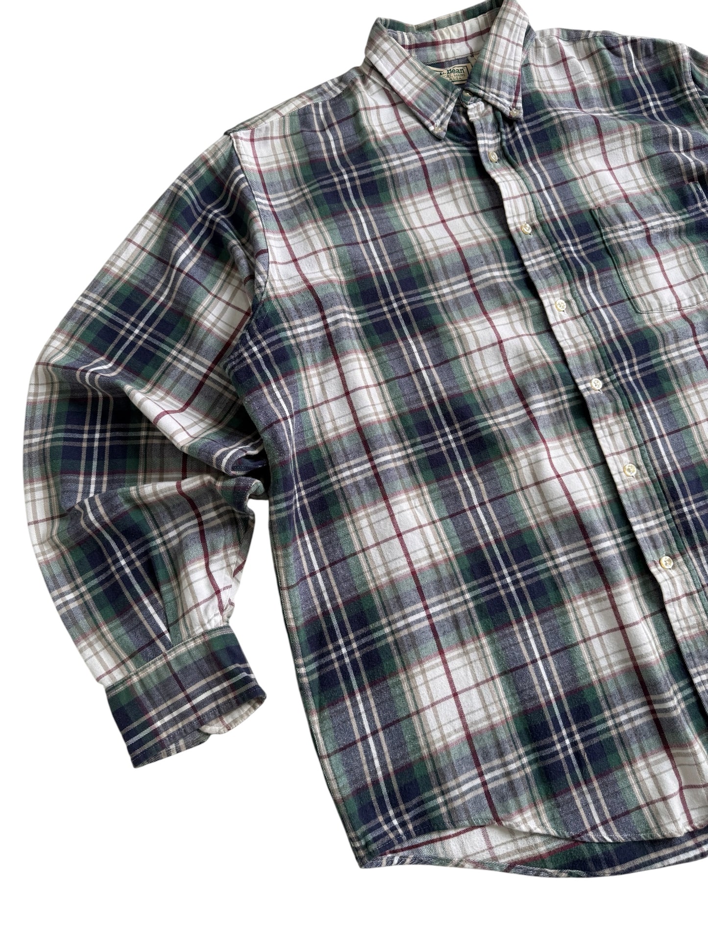 Vintage LL Bean Made in USA Plaid Flannel Shirt