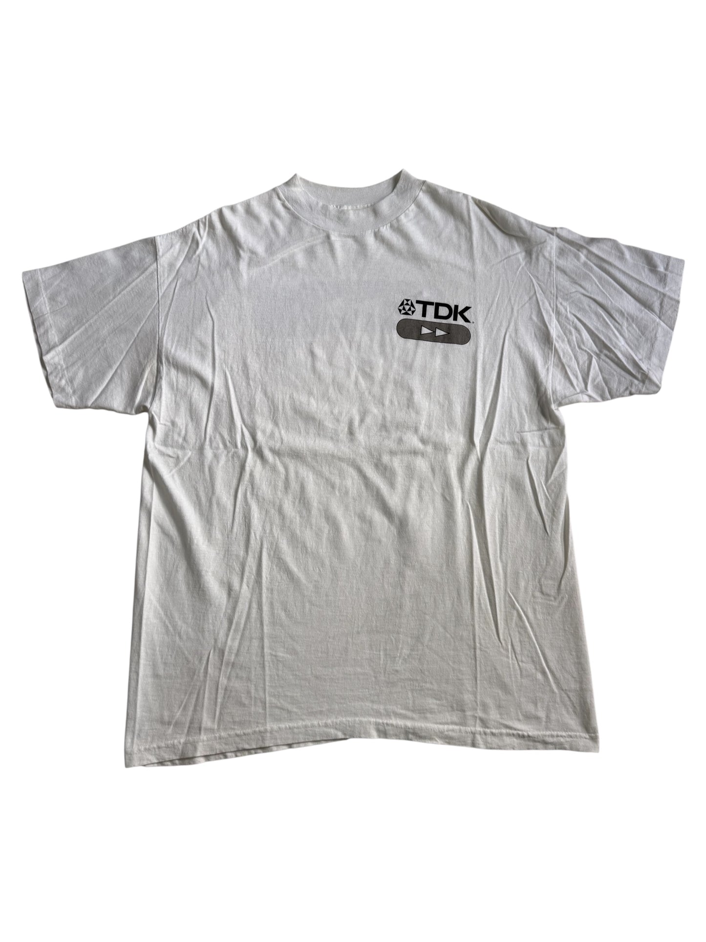 Vintage 90s TDK Fast Forward Promo Tshirt Murina USA Cassette Tape VHS Tee