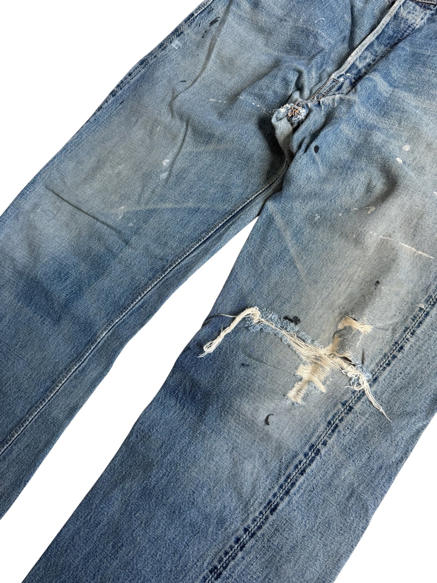Vintage Warehouse & Co Selvedge Denim Distressed Jeans