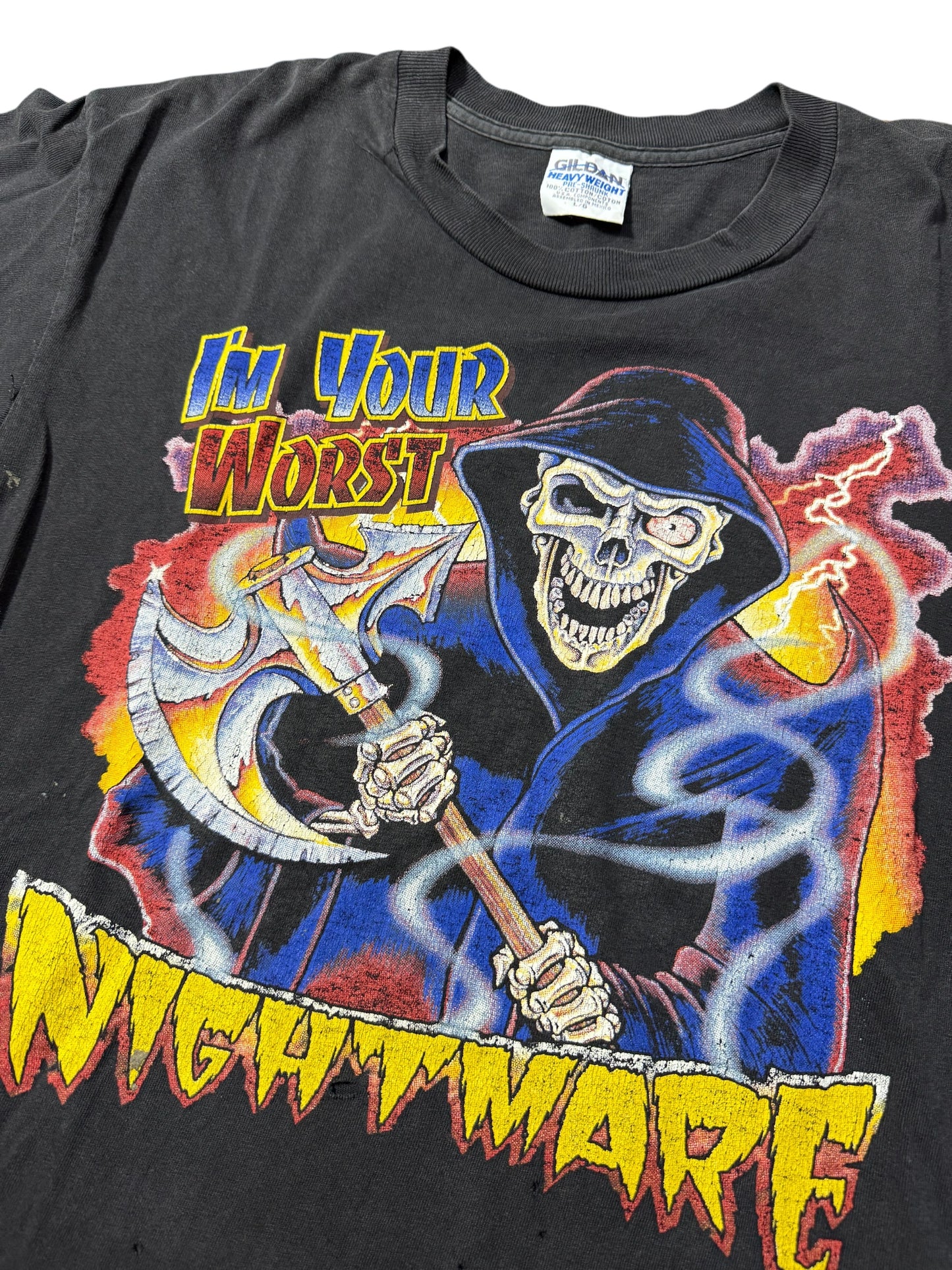 Vintage “I’m Your Worst Nightmare” Grim Reaper Graphic T-Shirt