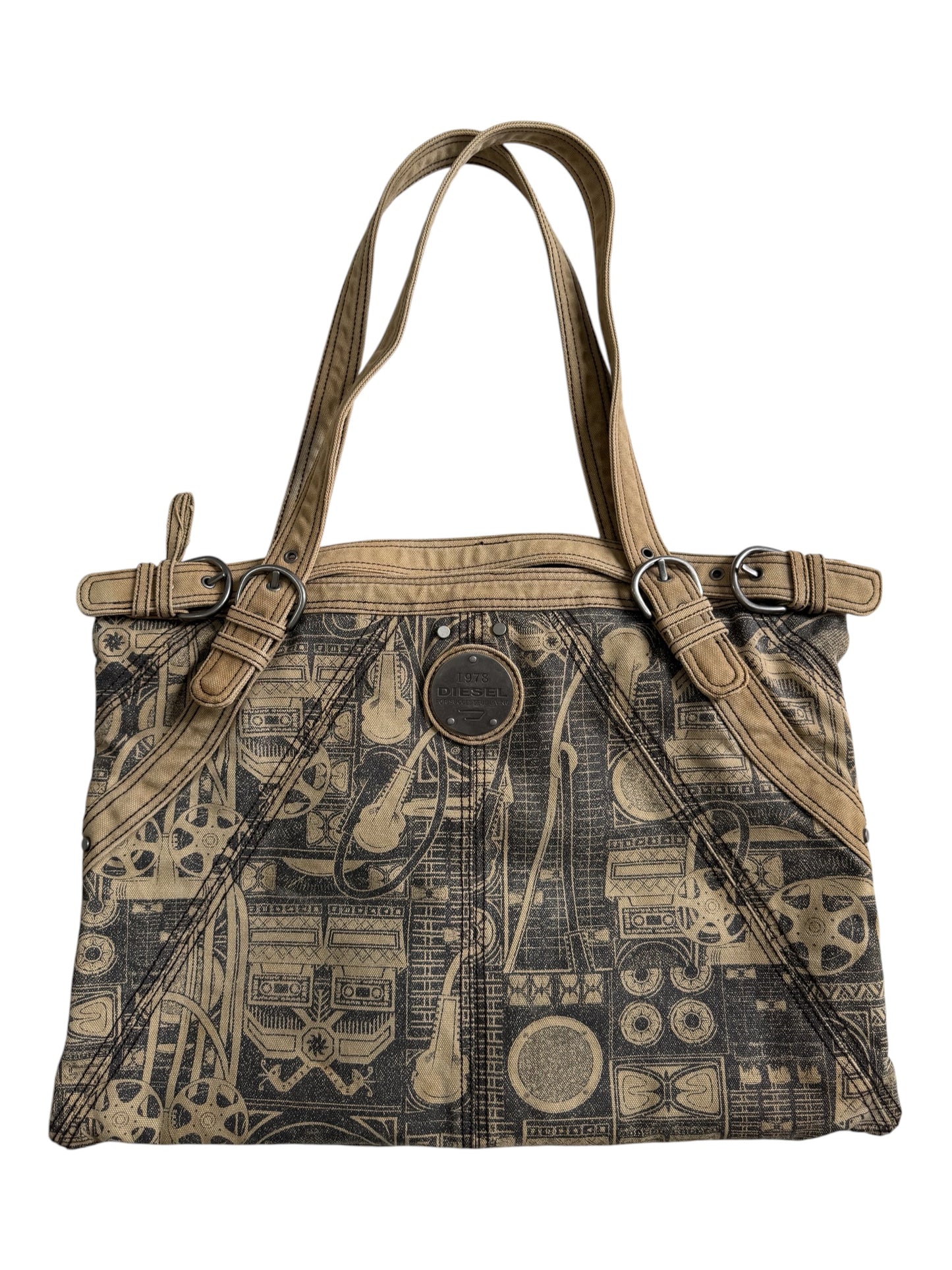 Vintage Y2K Diesel Denim Tote Bag Large