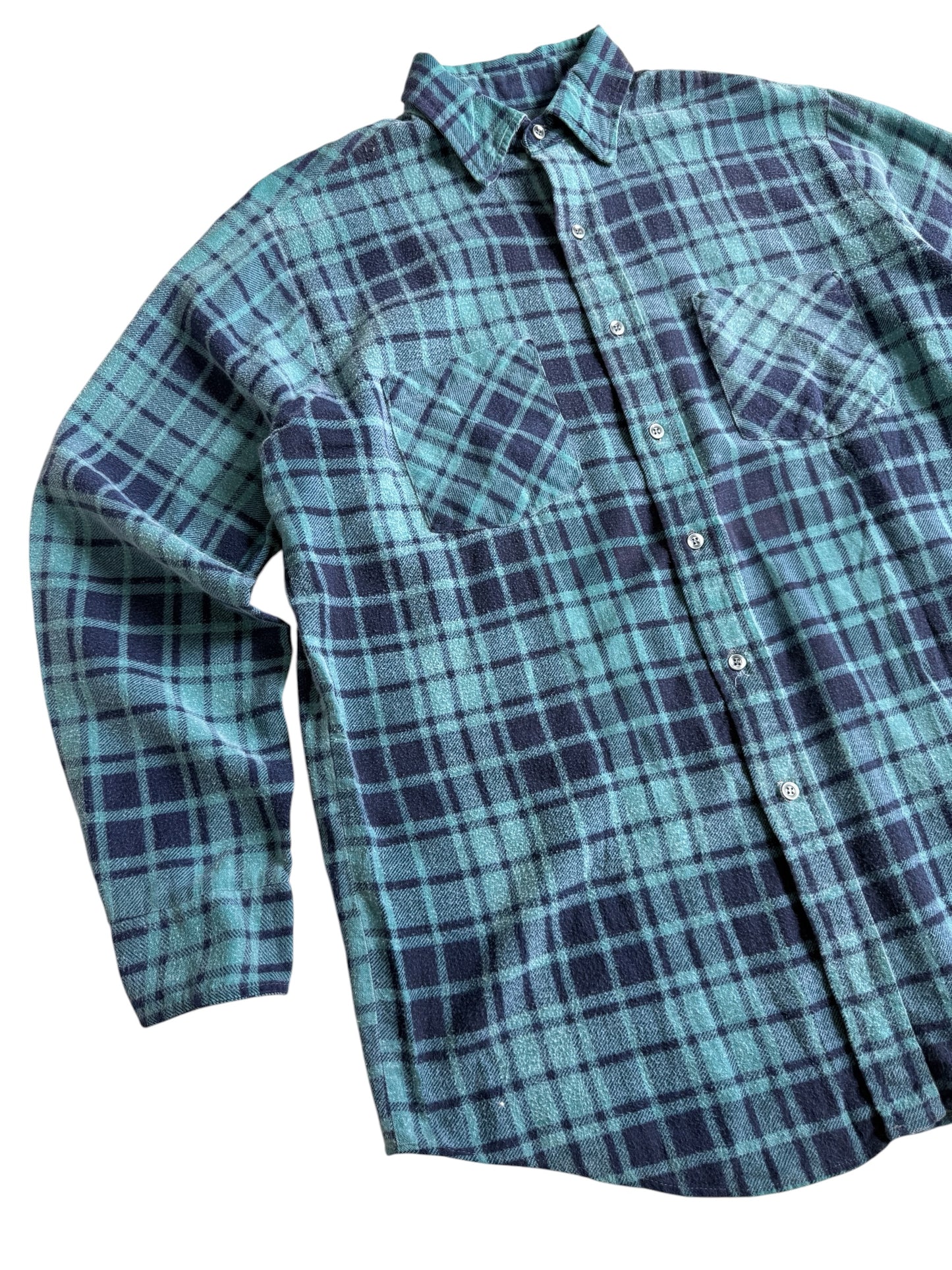 Vintage American Edition Plaid Flannel Shirt Brushed Cotton Workwear