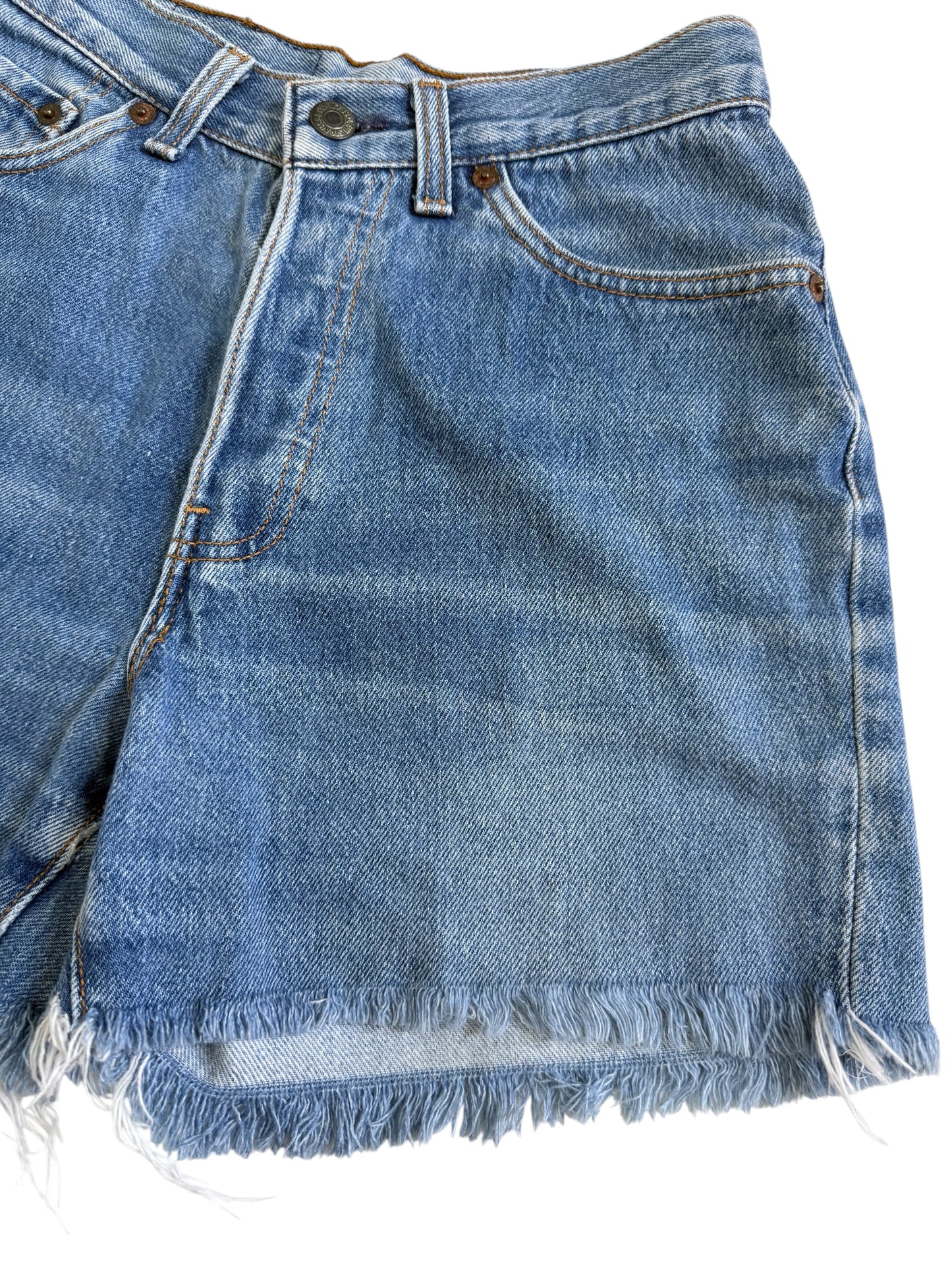 Vintage Levis 501 Cut Off Denim Jeans Made In Usa