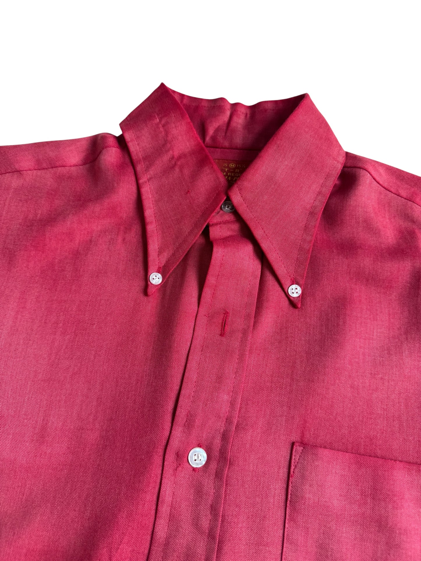 Vintage 1960s-70s Sears Kings Road Perma-Prest Button Down Shirt