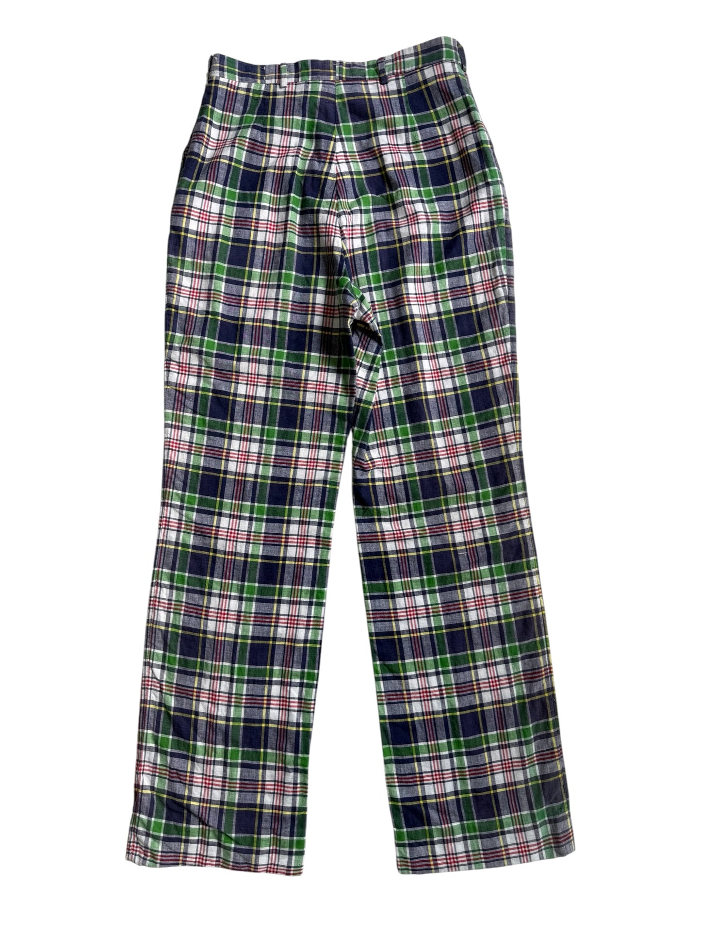Vintage 1970s-80s Plaid Cotton Pants