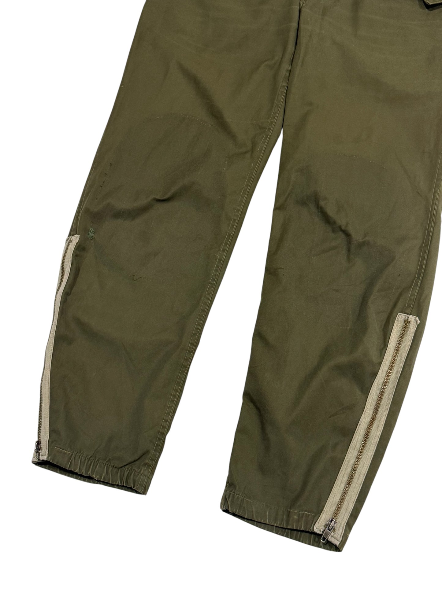 Vintage 1984 Italian Military Zip Leg Field Trousers OG