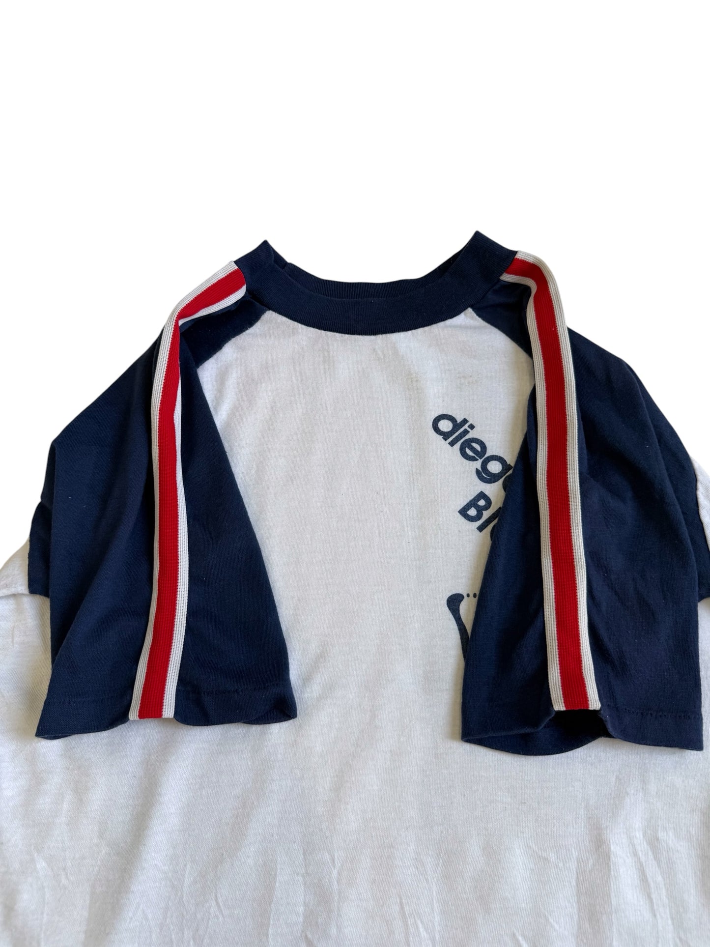 Vintage 80s Diego Garcia BIOT Raglan Tshirt Military Base Souvenir