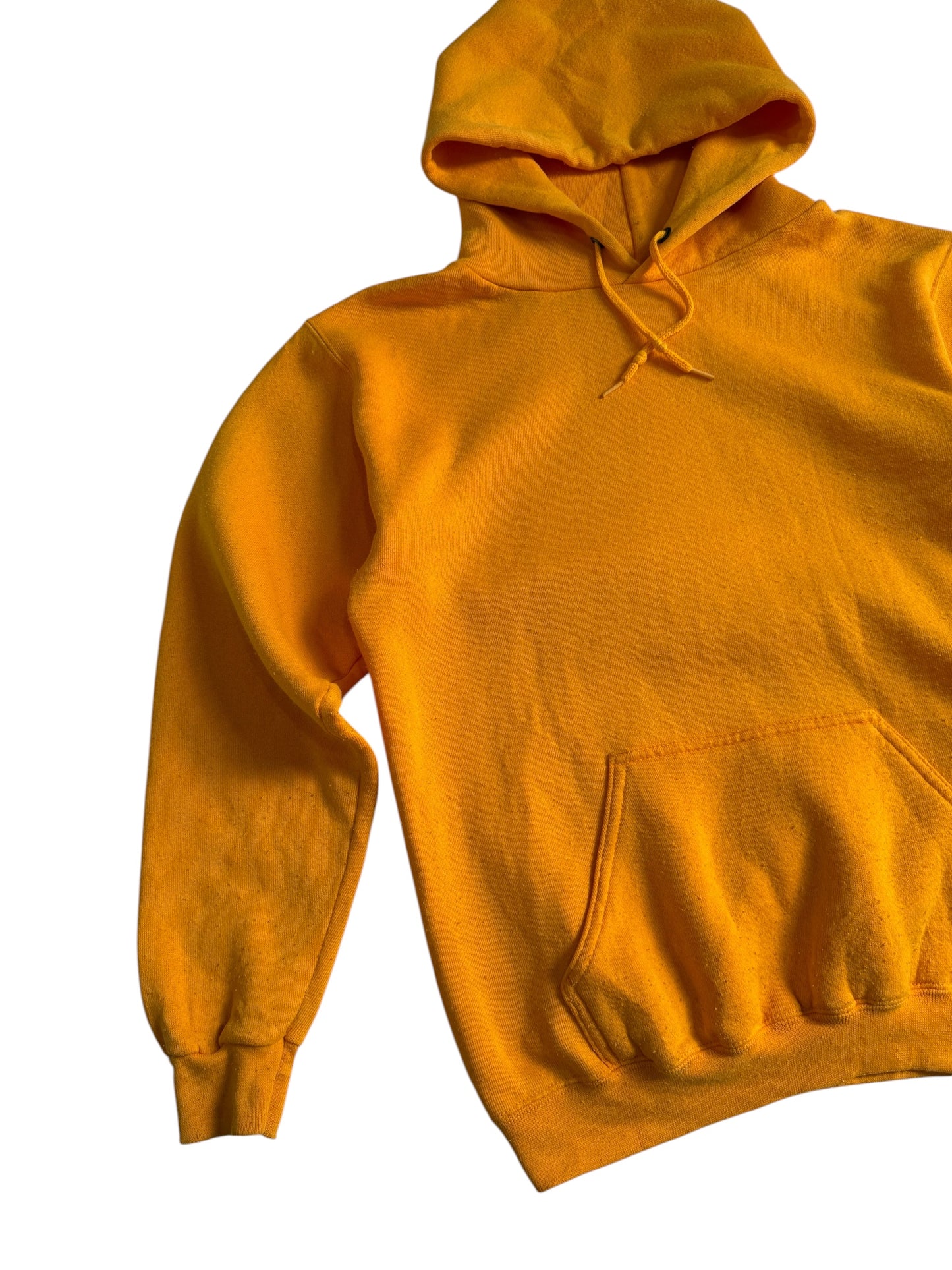Vintage Discus Athletic Blank Hoodie Mustard Yellow Pullover USA Sweatshirt