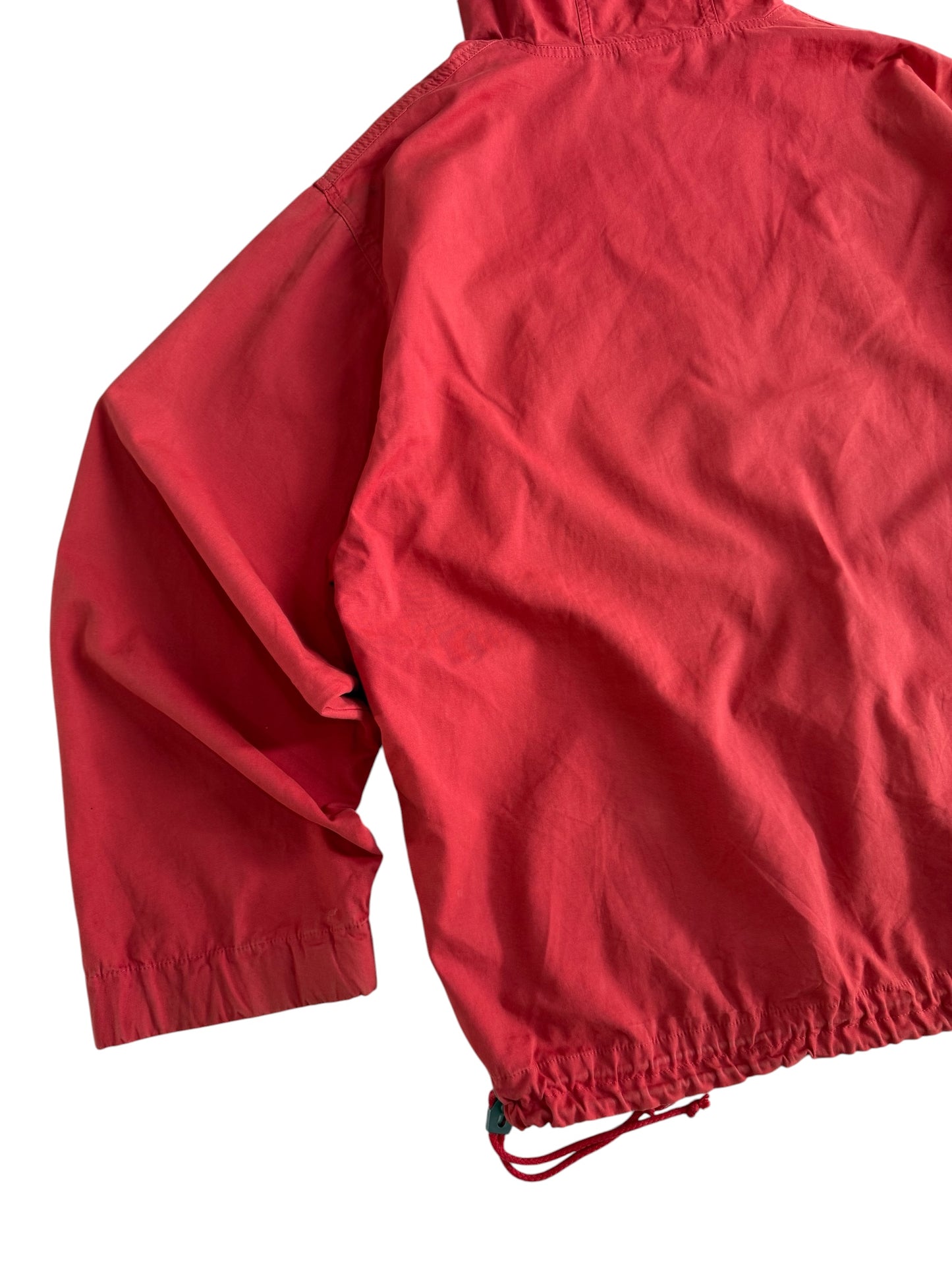 Vintage Red Cotton Anorak Pullover Jacket Made in EEC