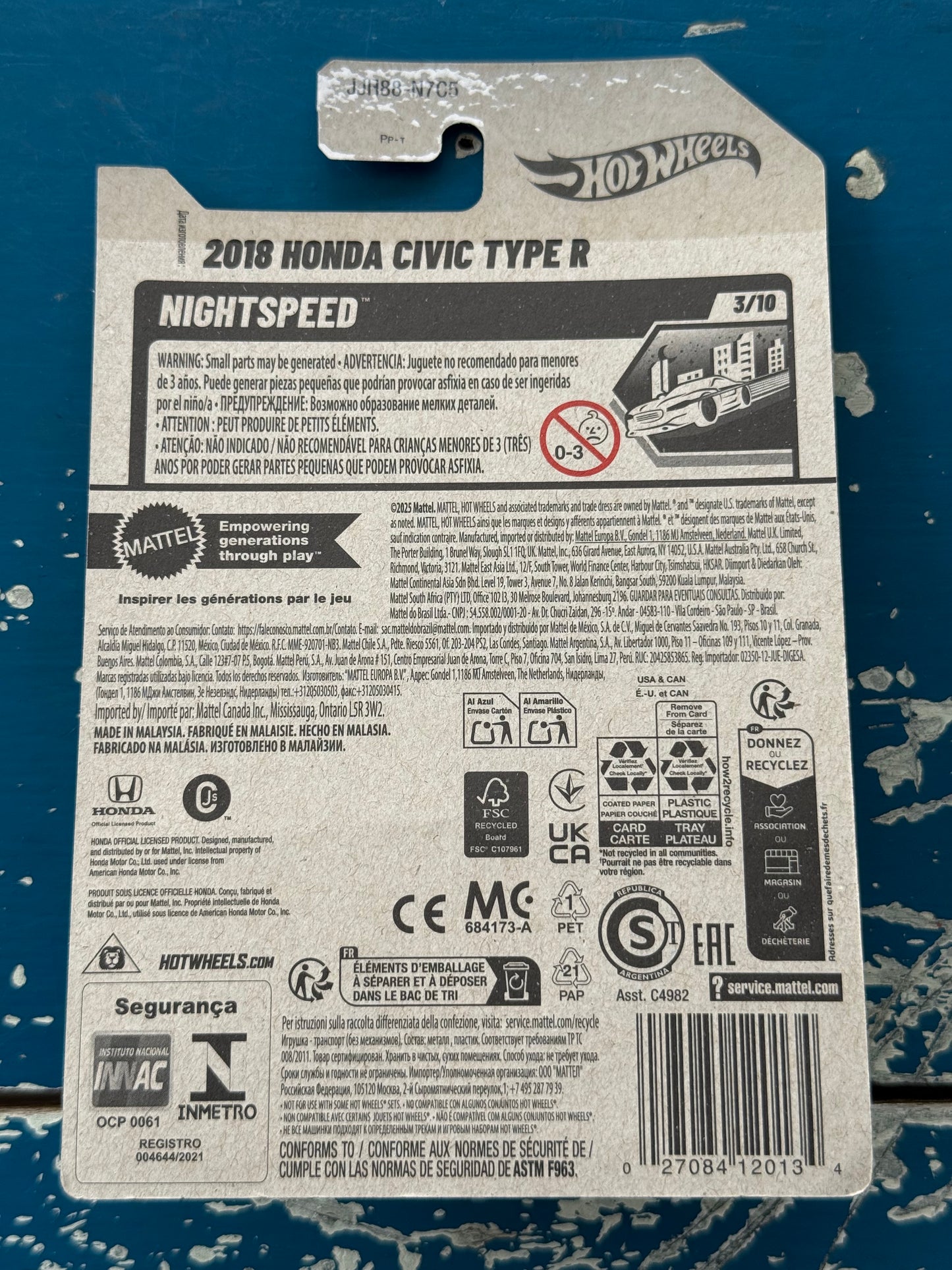 Hot Wheels 2018 Honda Civic Type R
