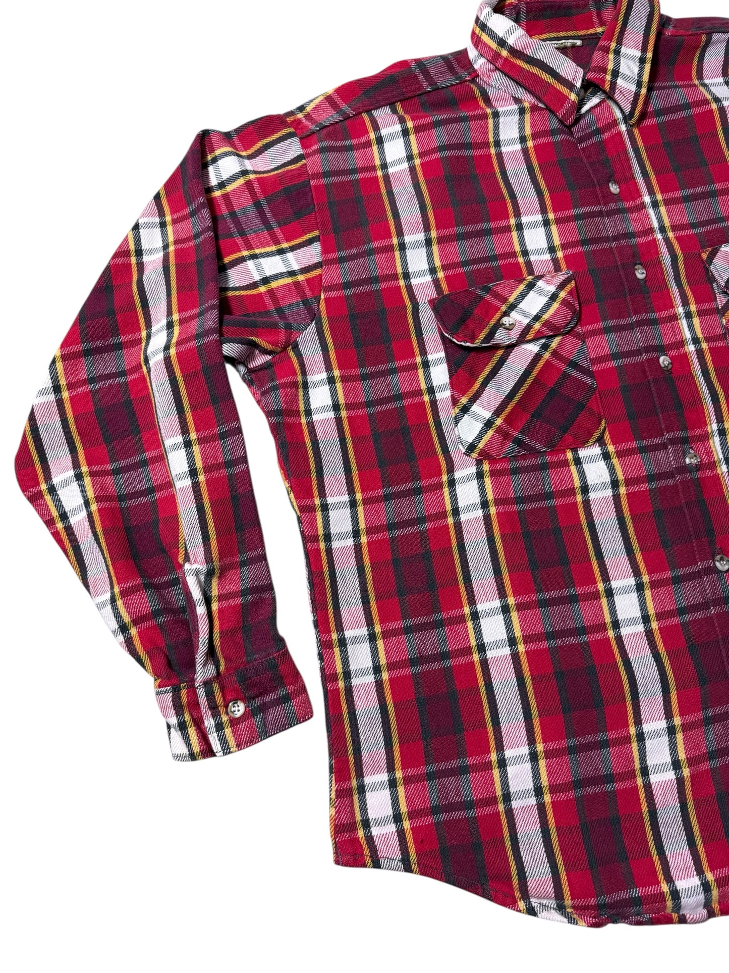 Vintage 1990s Five Brother Plaid Flannel Shirt Heavyweight Workwear